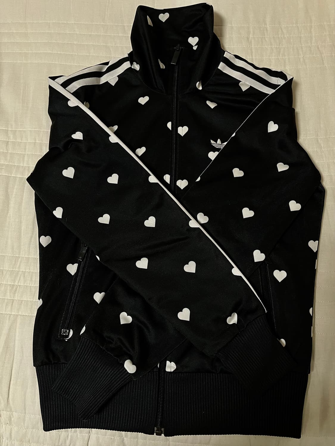 아디다스 파이어버드 하트 도트 땡땡이 집업 S 상품이미지3