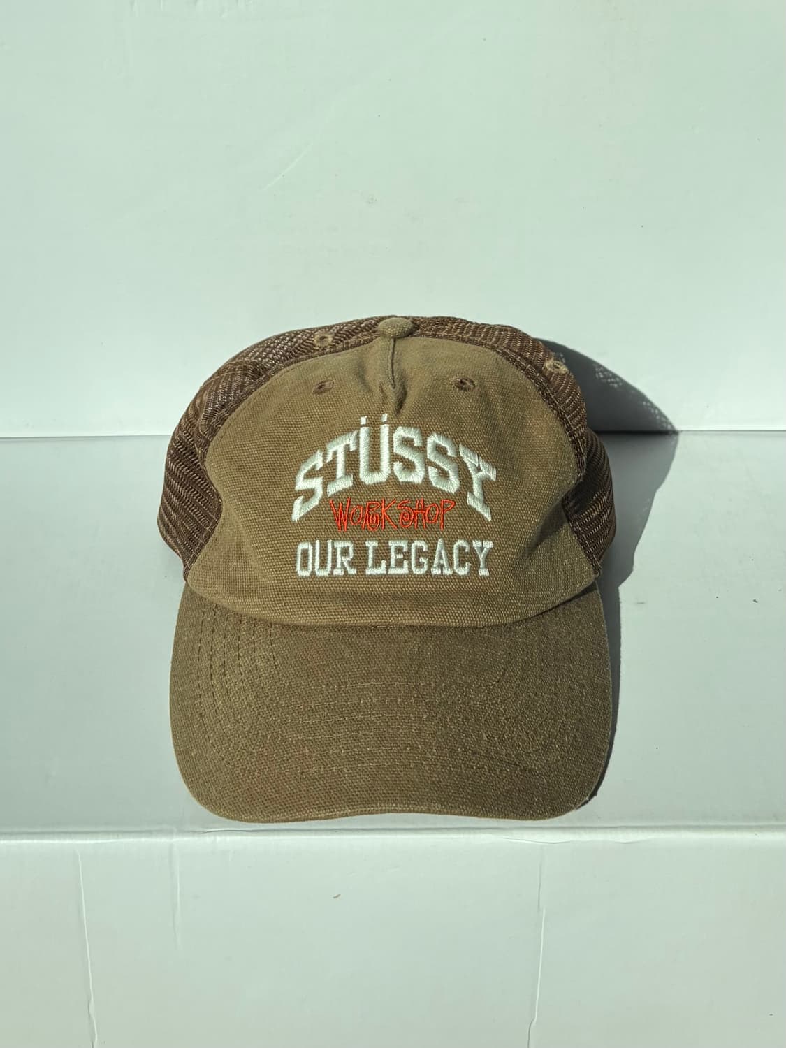 스투시 x 아워레가시 워크샵 로우 프로파일 트러커 캡 브라운 상품이미지1