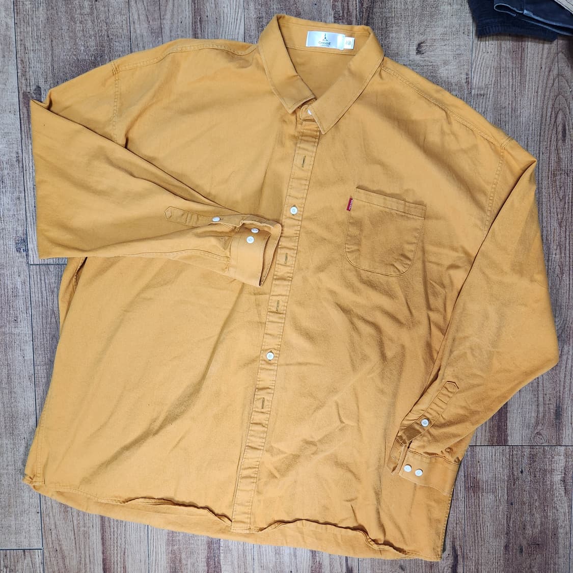 [네고가능] 오카네 주황 셔츠 상품이미지1