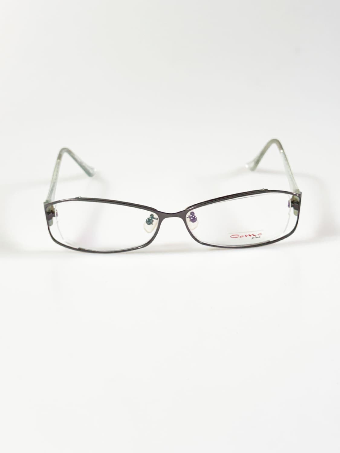 CAMO 슬림 스퀘어 건메탈 프레임 빈티지 안경 상품이미지2