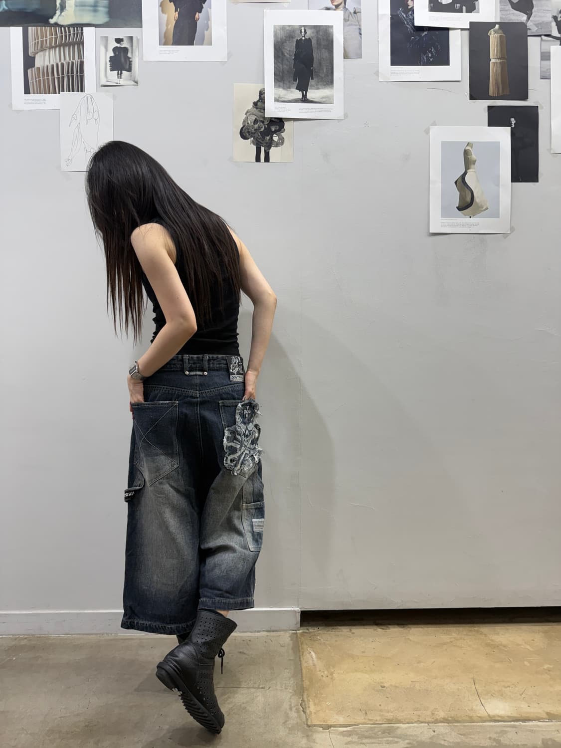 도그타운 그런지 워싱 데님 버뮤다팬츠 상품이미지3