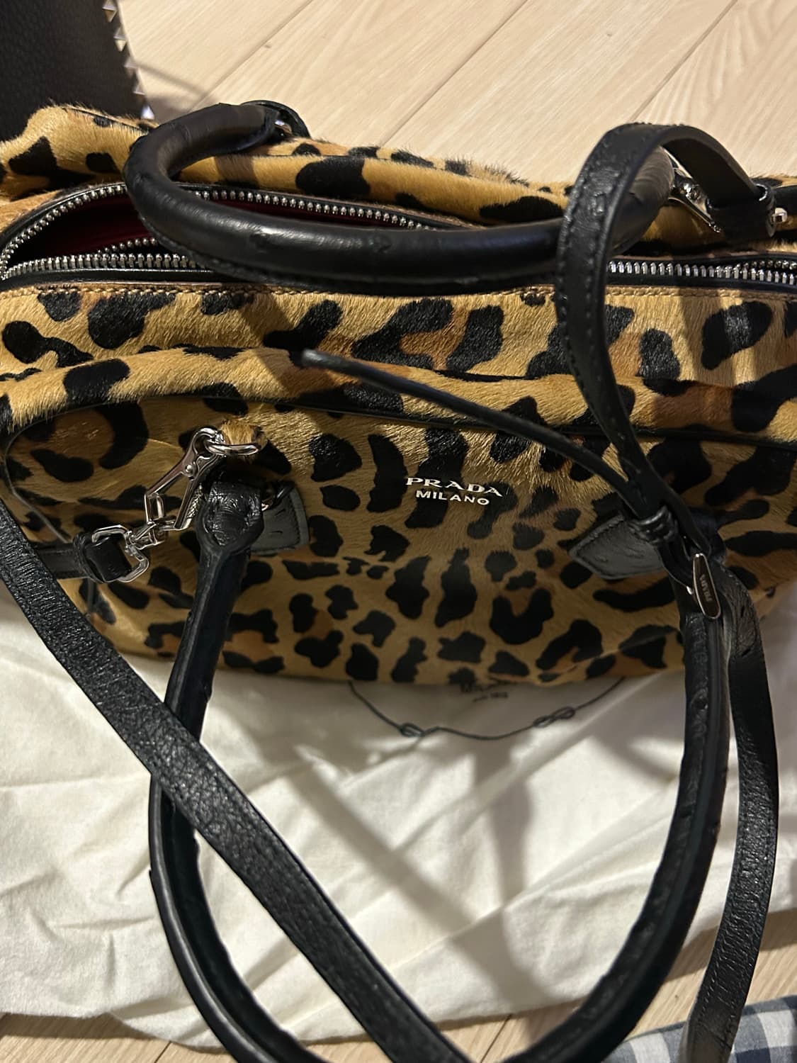 프라다 레오파드 토트백 상품이미지1