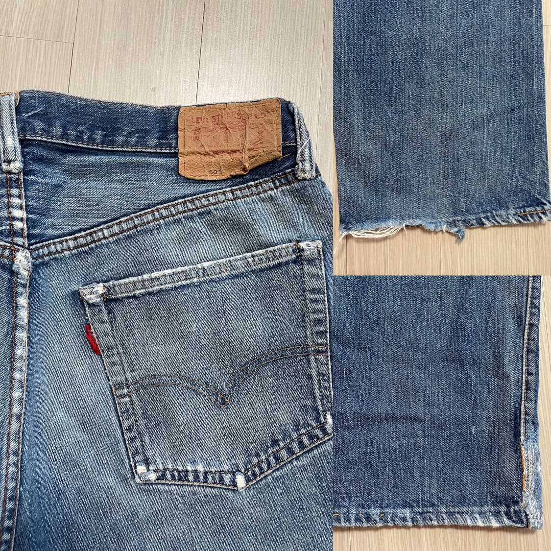 (탑버튼2) 60s 리바이스 501 Big E 셀비지 데님 팬츠 상품이미지8