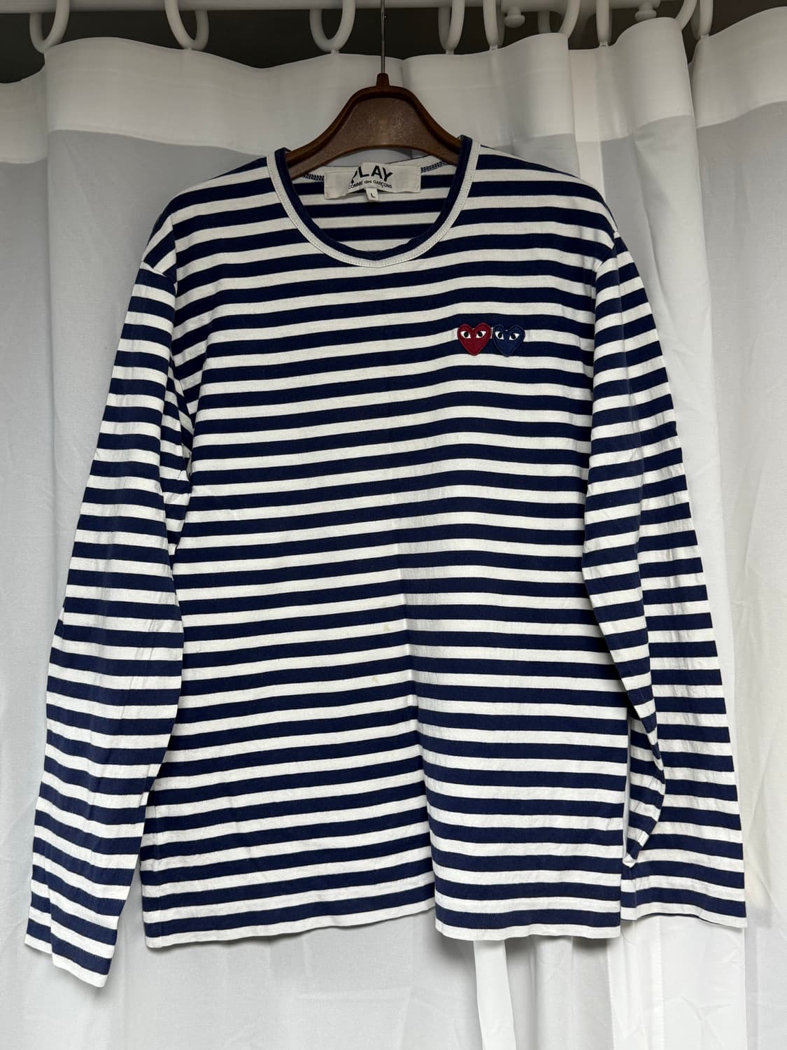 꼼데가르송 스트라이프 티 상품이미지1