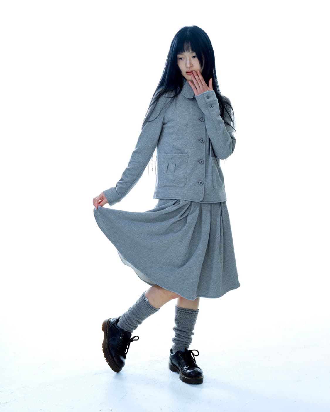 COYSEIO COZY SWEAT WRAP SKIRT 상품이미지2