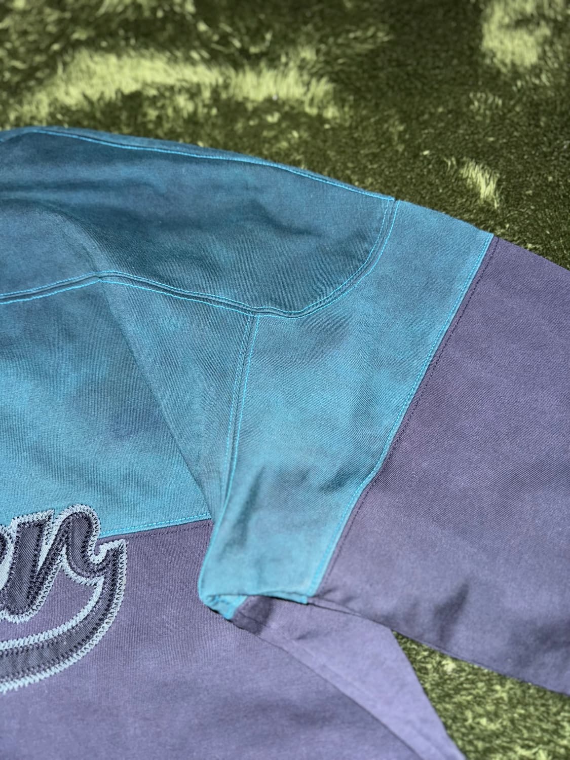 [XL] 리오버 올드스쿨 코튼 럭비 롱슬리브 핸드 다잉 상품이미지6