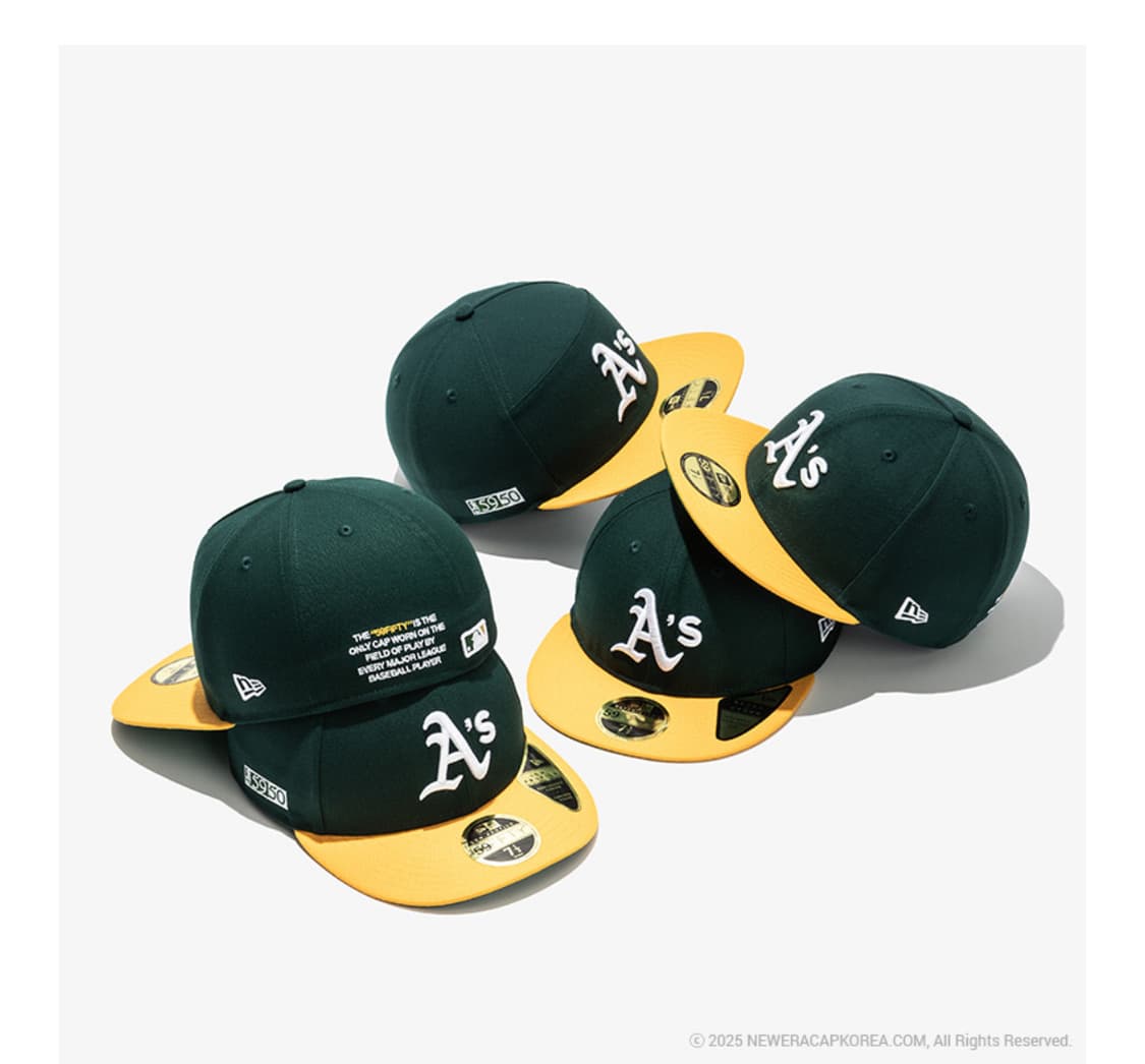 뉴에라 59 오클랜드 다크그린 512 mlb 상품이미지2