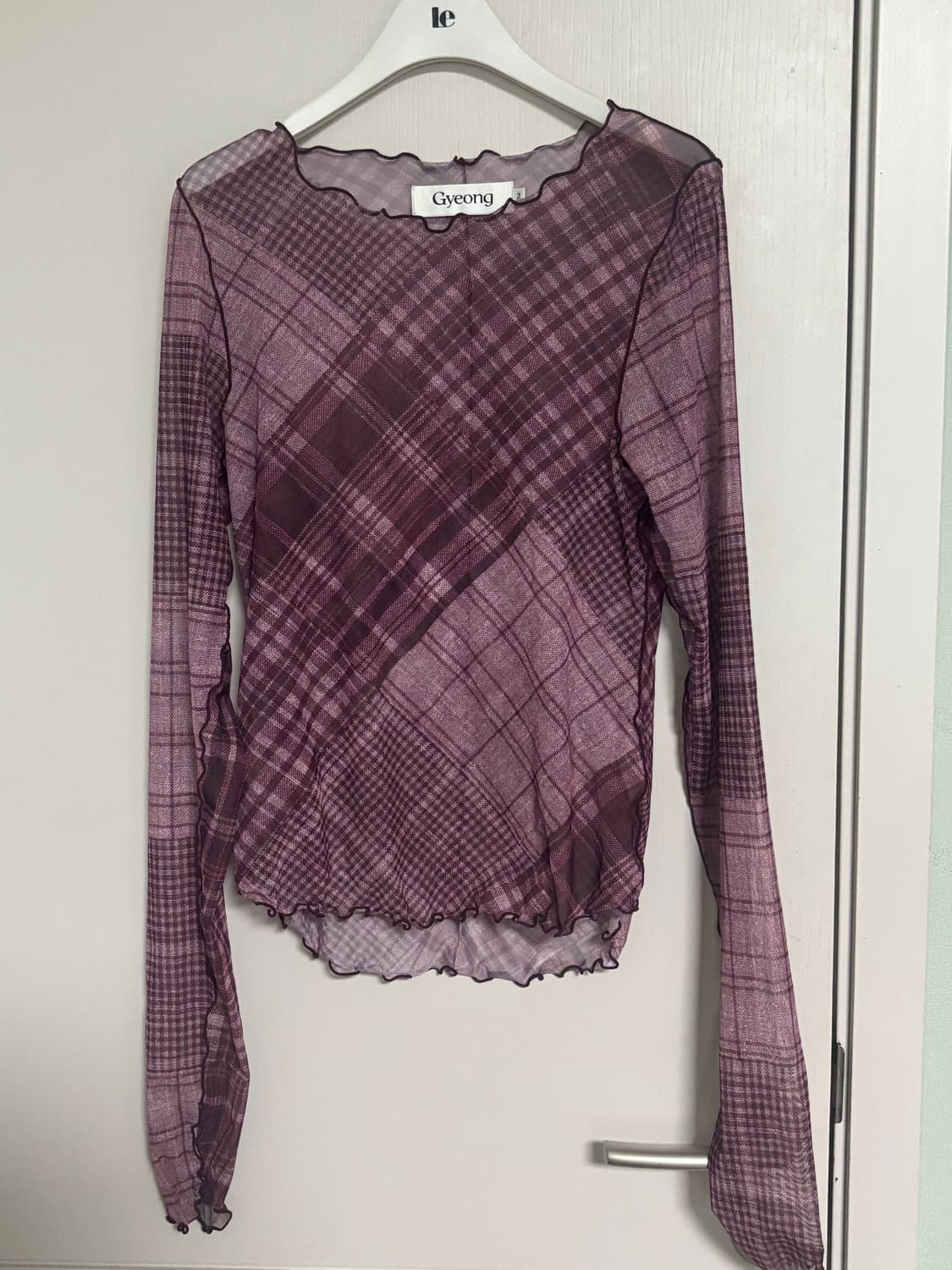 경 gyeong 체크 메쉬 탑 핑크 체크/ 구매가 89,000 상품이미지1
