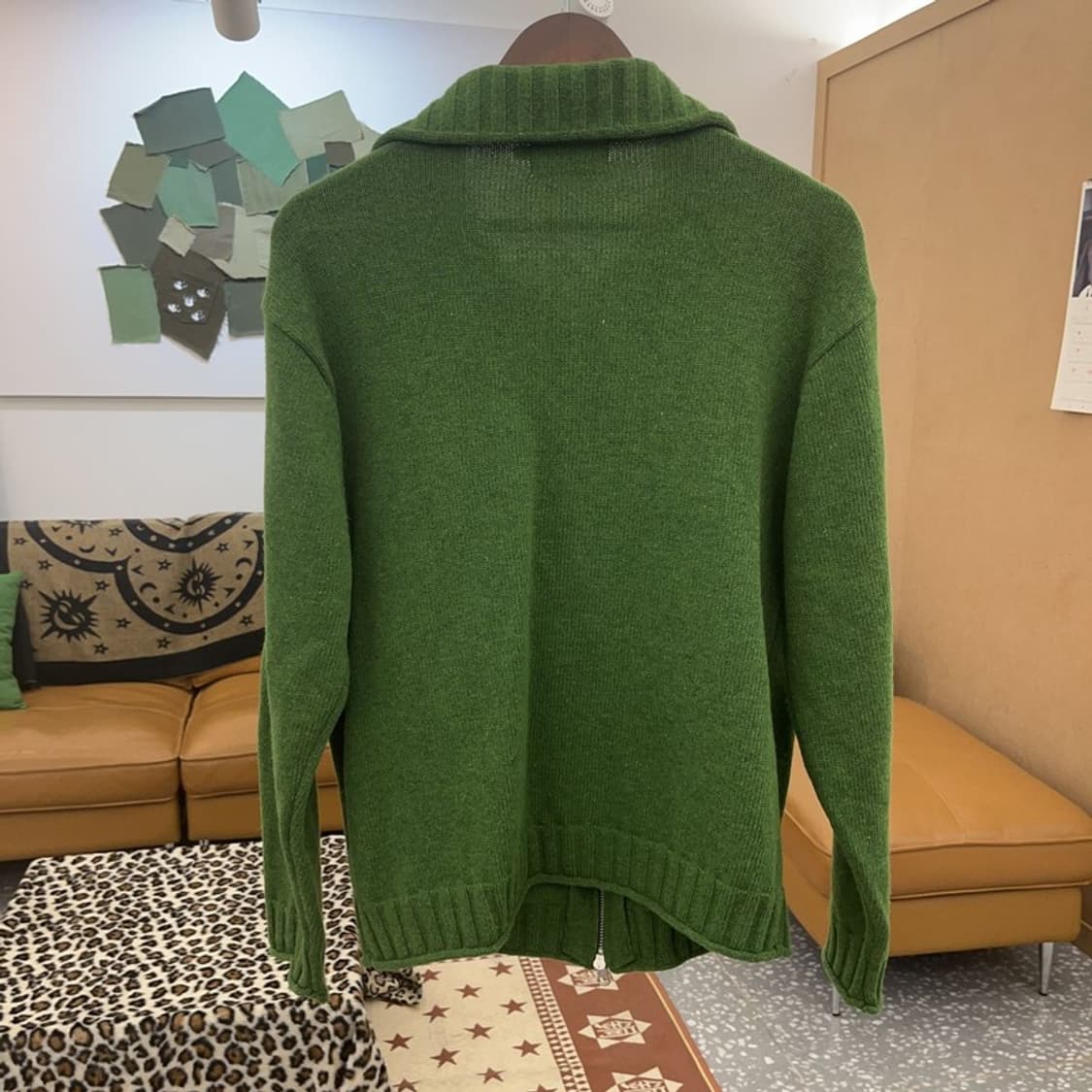 더 바이닐 하우스 빈티지 말차카키 집업 가디건 M C09430 상품이미지4