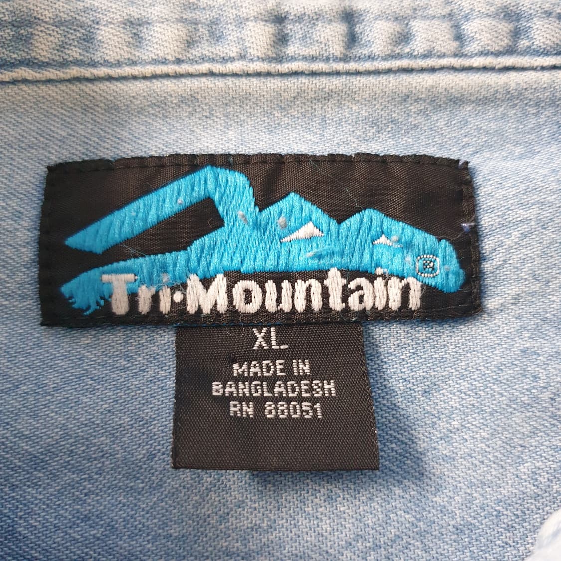 [무료배송] Tri Mountain 데님 반팔 셔츠 상품이미지2