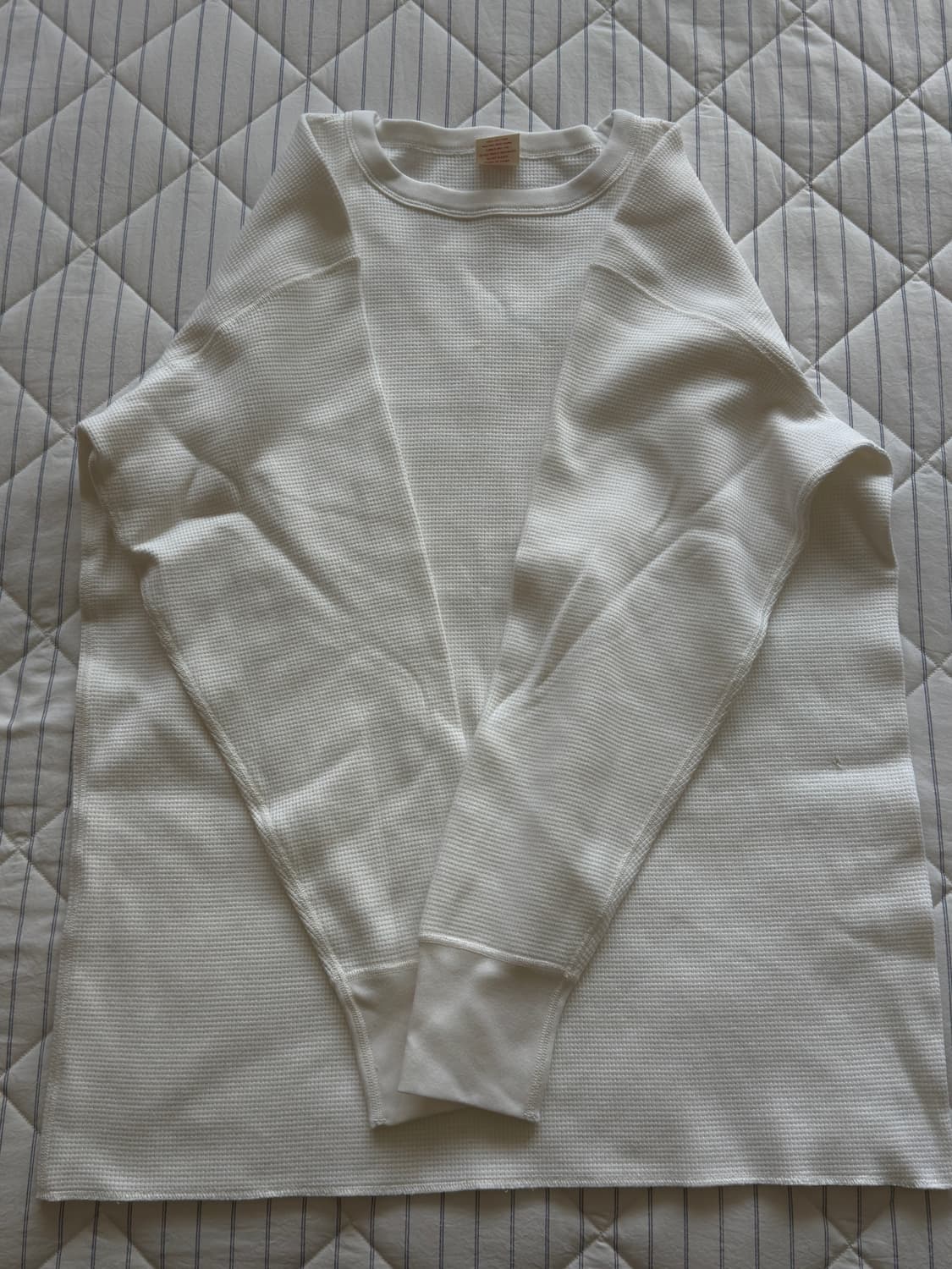 논스탁 와플 롱슬리브 블랙/화이트 상품이미지2