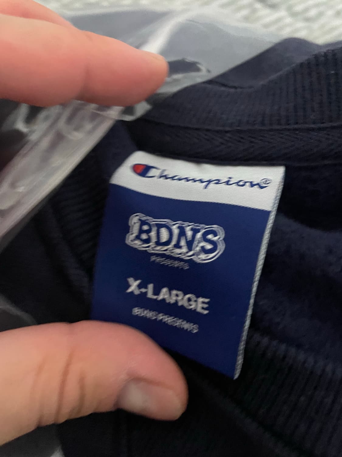 (새상품 XL)챔피온 빠더너스 BDNS 리버스위브 맨투맨 네이비 상품이미지7