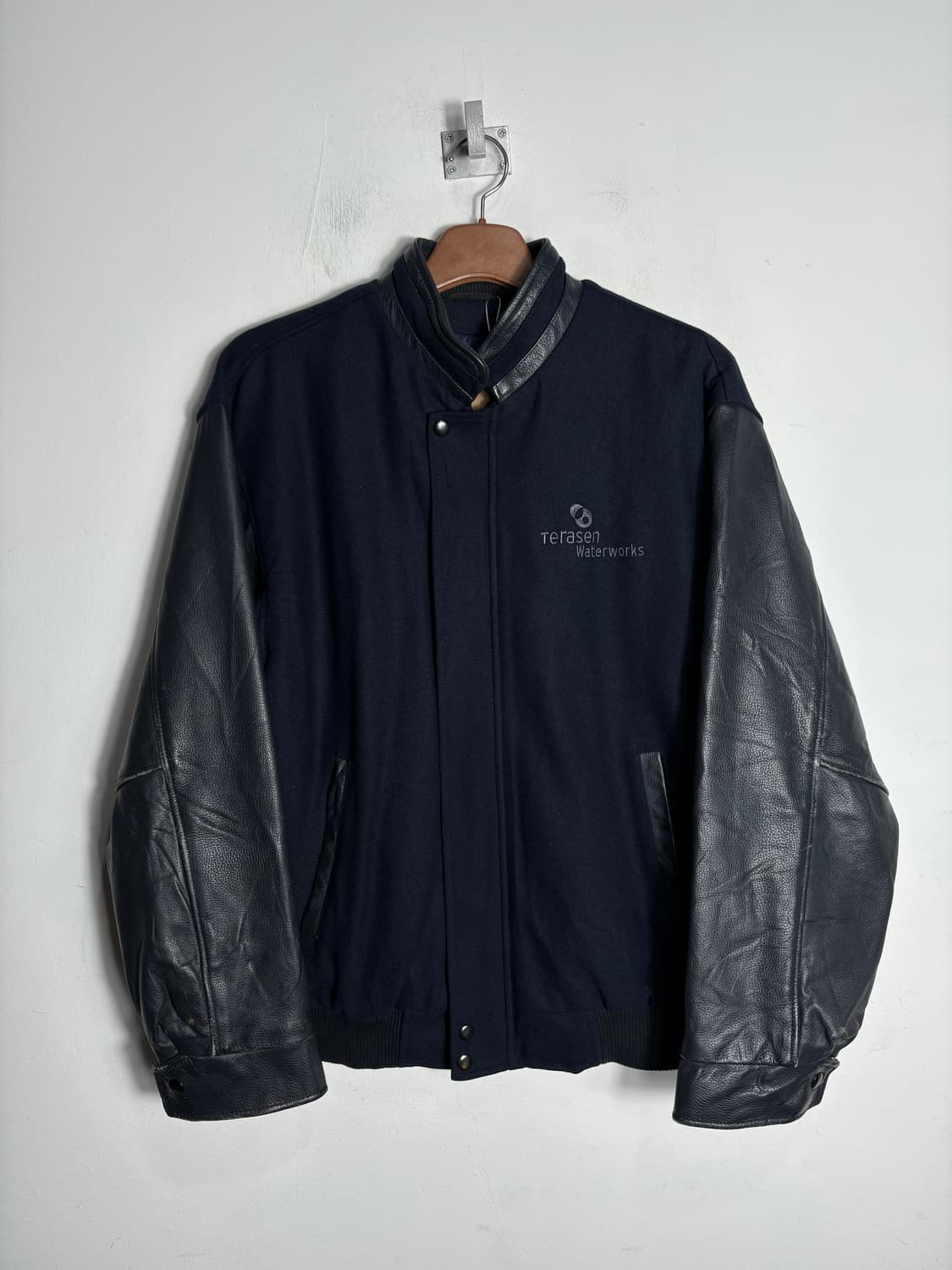 North end 울 가죽 바시티 자켓 상품이미지2