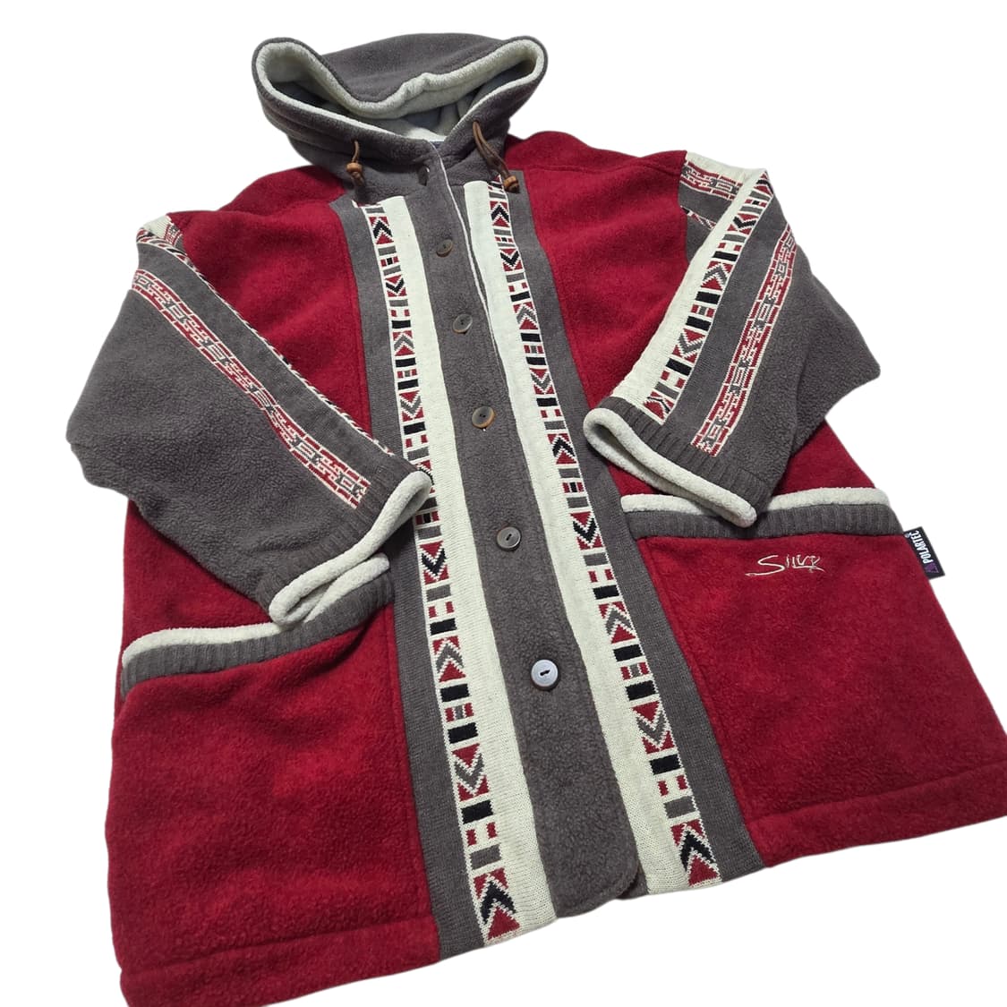 Walking by Silvy 빈티지 울+알파카 에스닉 후드 자켓 상품이미지5