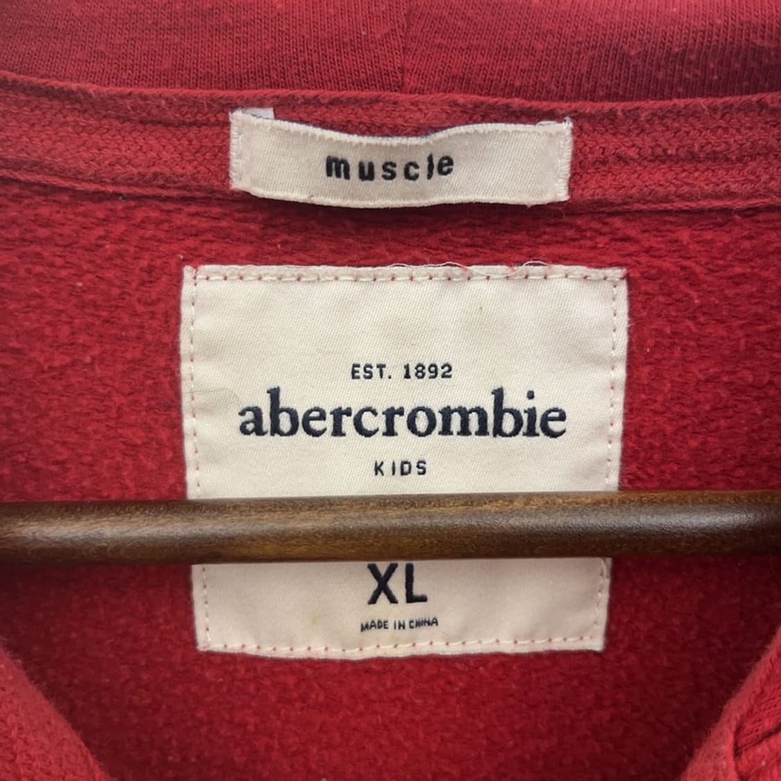 아베크롬비 올드스쿨 Y2K 레트로 기모 후드집업 XL C08937 상품이미지5