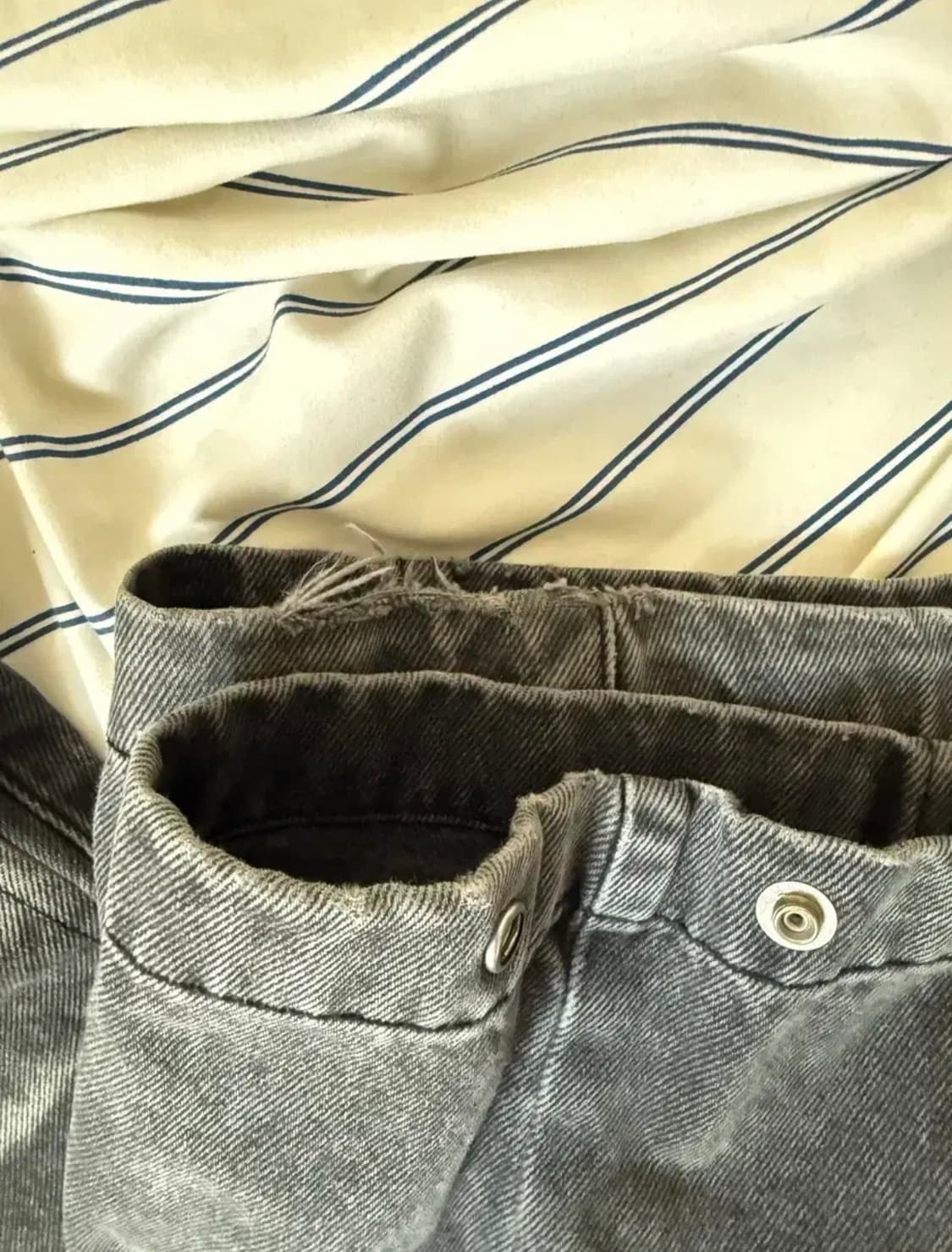 [Etce] 워시드 배기 팬츠 그레이L 상품이미지6