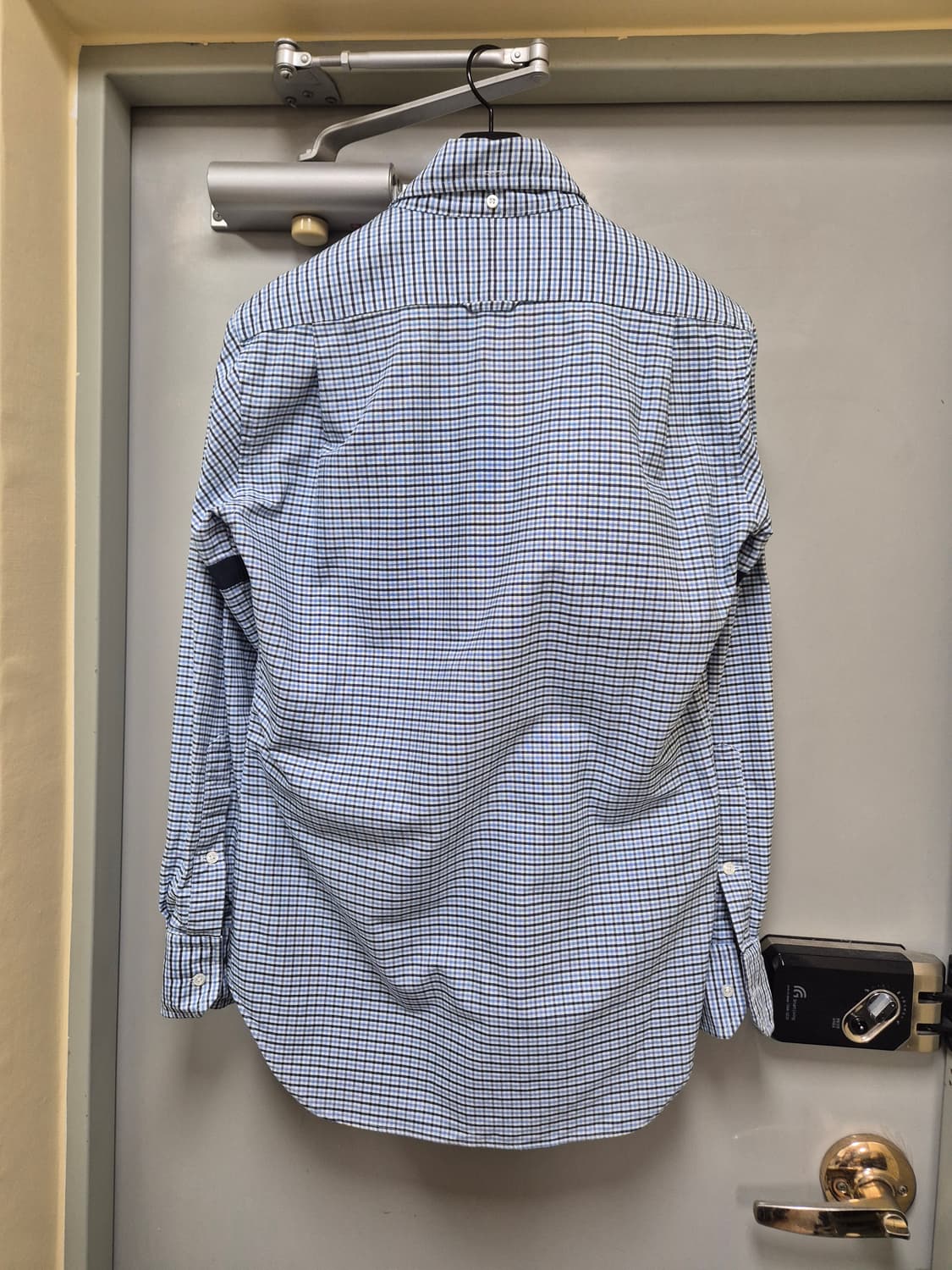 톰브라운 옥스포드 체크셔츠 블루 1사이즈 정품 상품이미지7