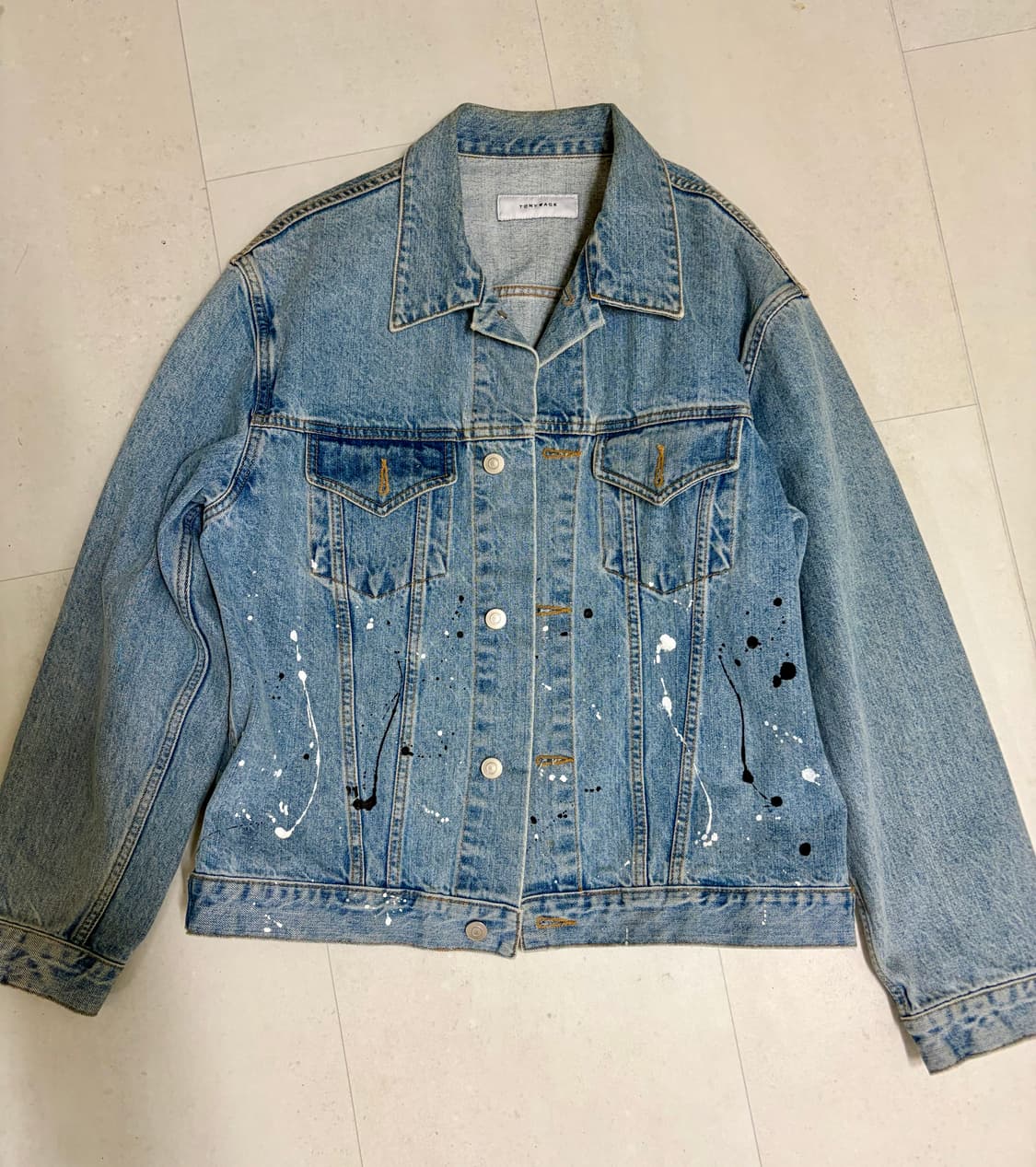 토니웩 페인팅 데님 청자켓 XL 상품이미지1