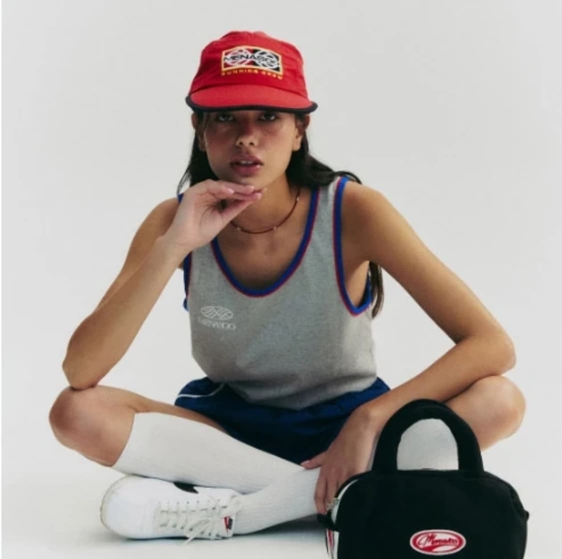 새상품) 미나수 레드 볼캡 상품이미지7