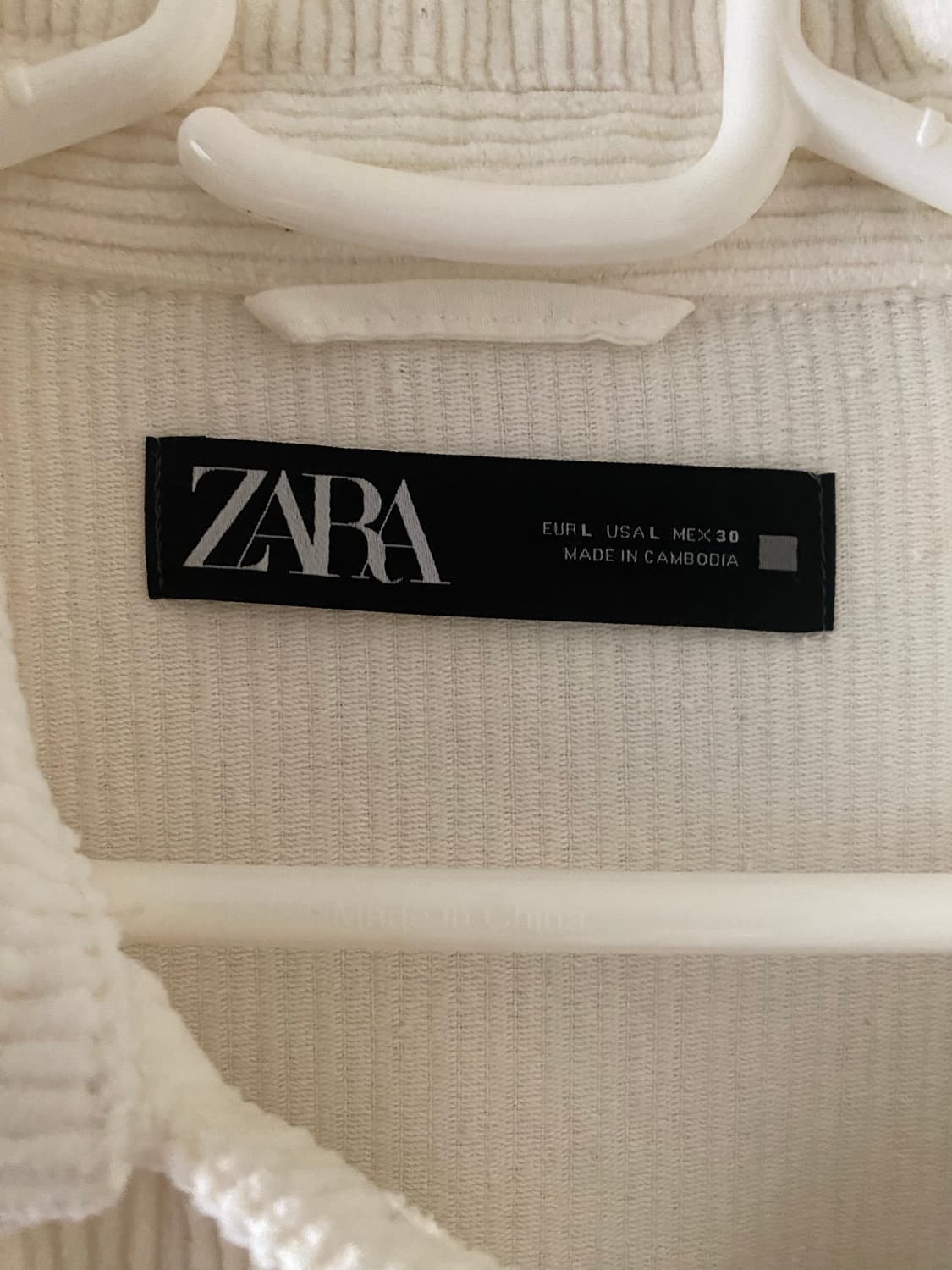 새상품 ZARA 자라 화이트 코듀로이 셔츠 셔켓 남방 자켓 오버핏 상품이미지2