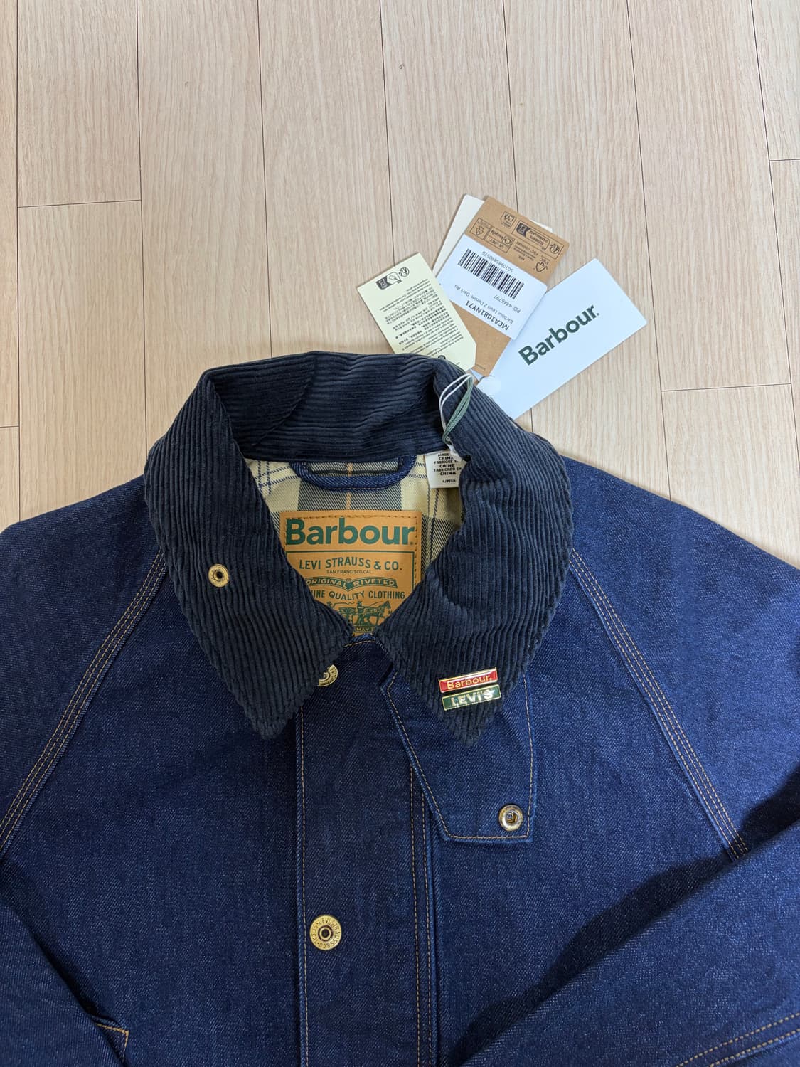 리바이스x바버 오버사이즈 비데일 자켓 / S / 새상품 상품이미지2