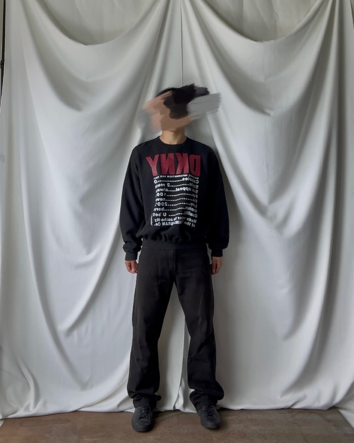 DKNY 디케이엔와이 레터링 프린팅 맨투맨 상품이미지1