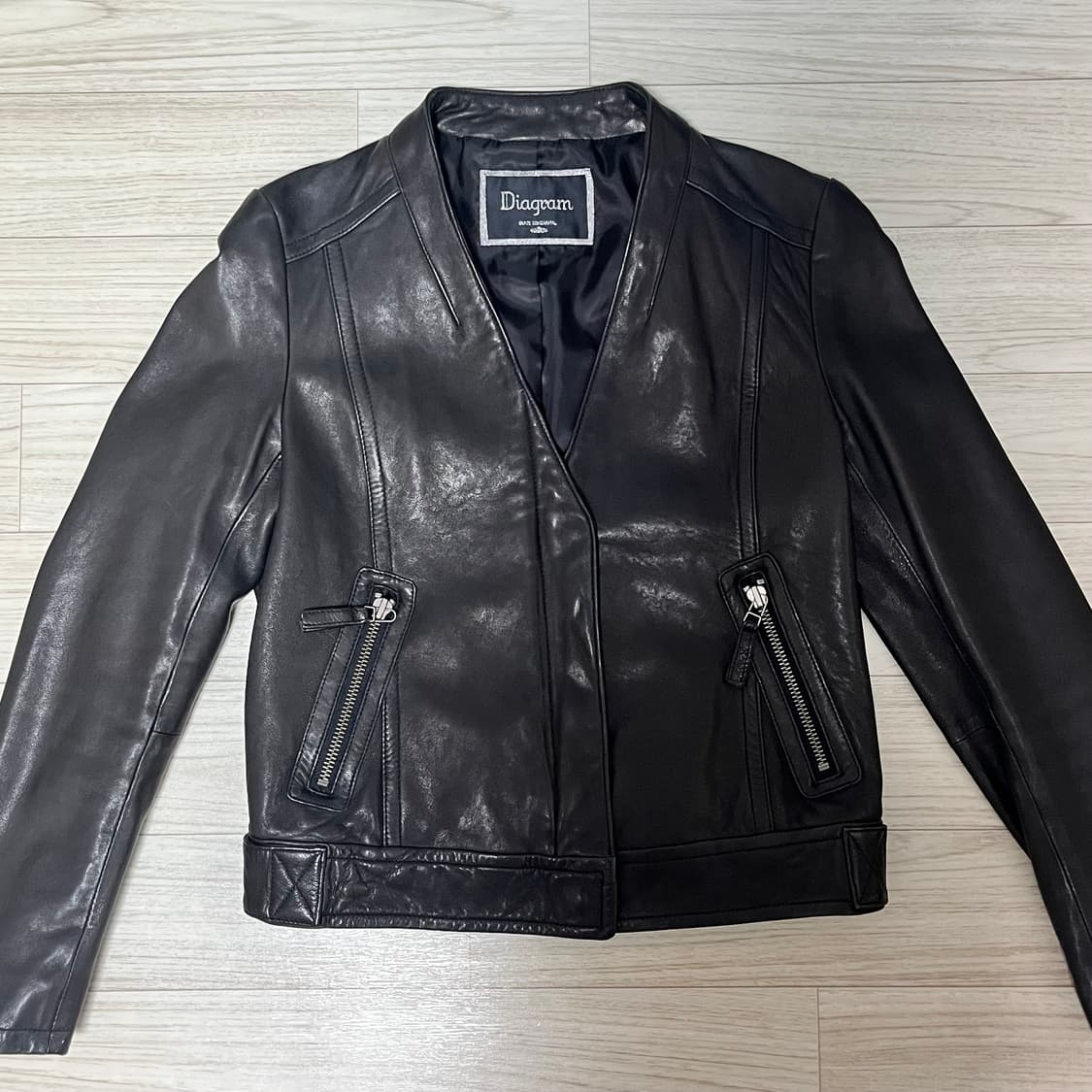 램스킨 노카라 라이더 자켓 s 상품이미지1