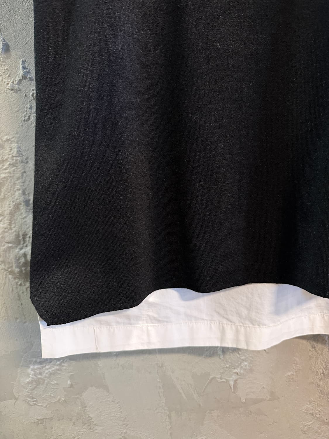 솔리드옴므 배색 반팔 티셔츠 블랙 50 상품이미지3