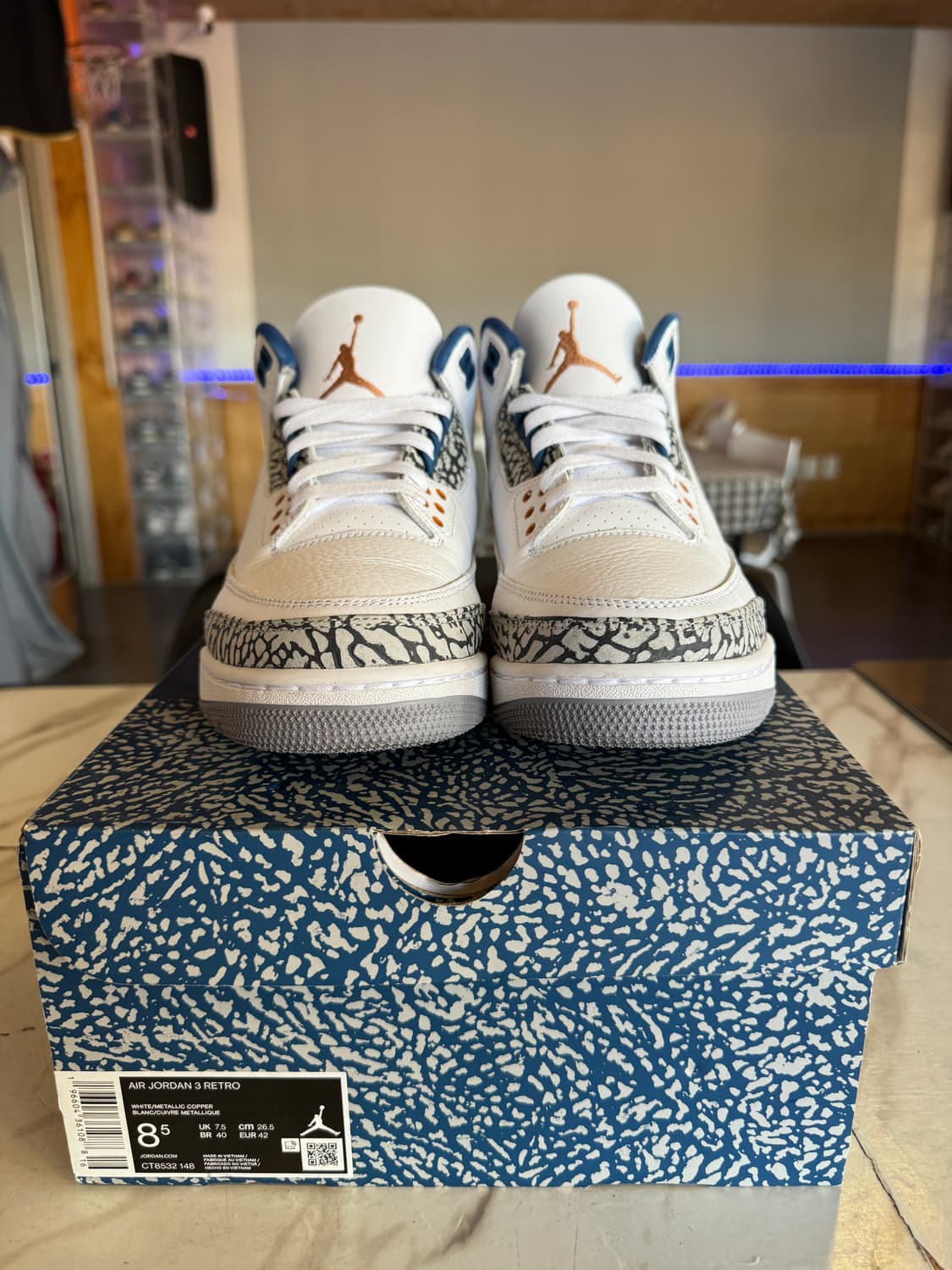 조던3 레트로 트루 블루 앤 코퍼(2023) 265 팝니다 상품이미지2