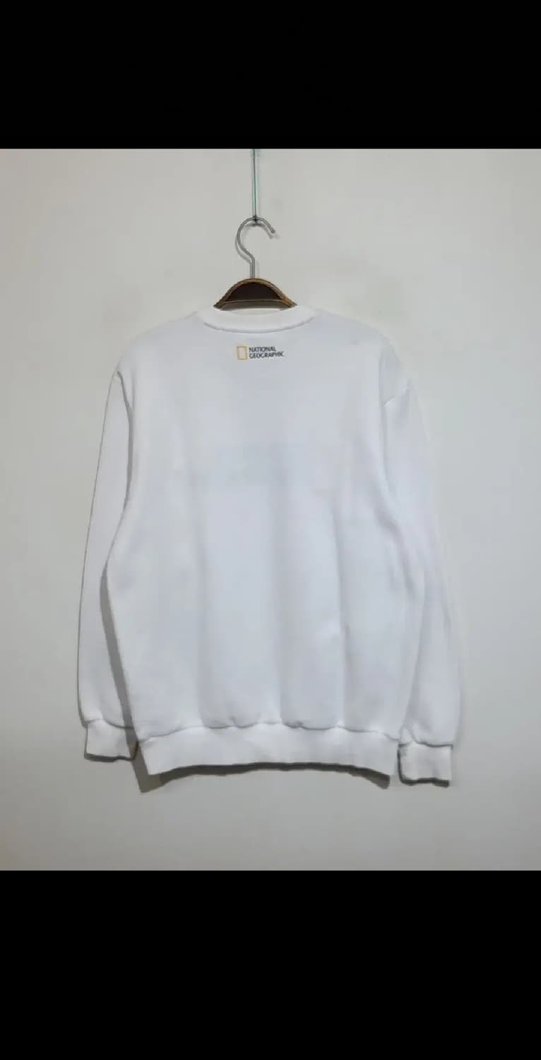 (M) 내셔널지오그래픽 스웨트 화이트 빅로고 맨투맨 티셔츠  상품이미지6