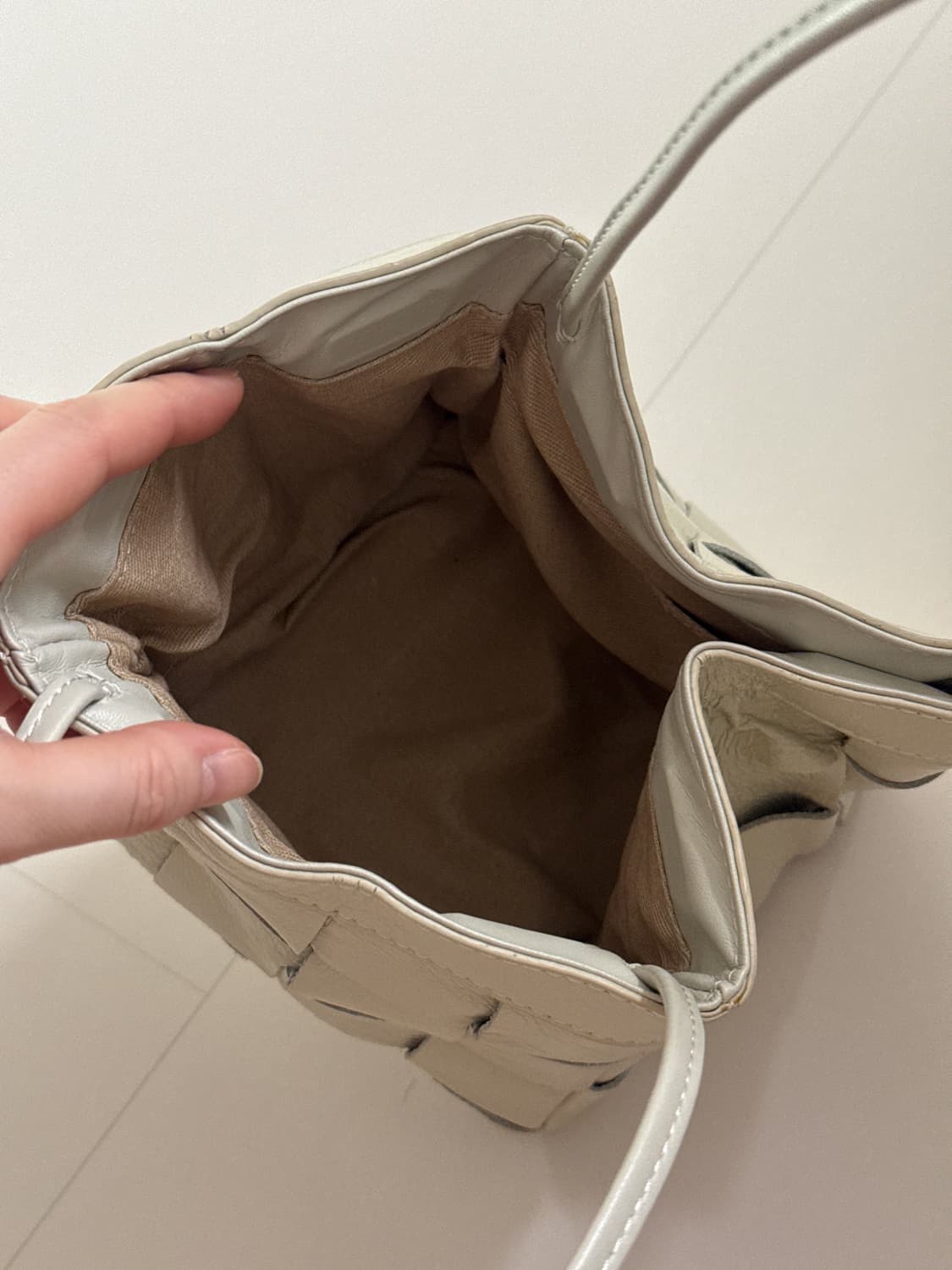 위빙 리얼 레더 토드백 미니백 상품이미지3