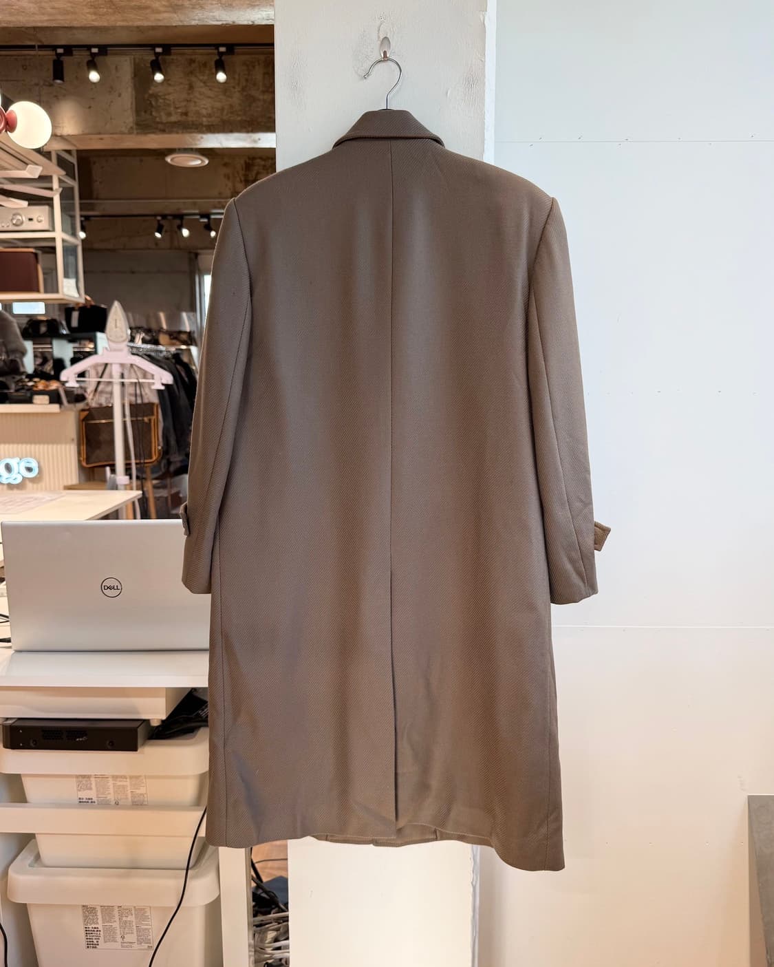 입생로랑 브라운 싱글 울 롱 코트  상품이미지7