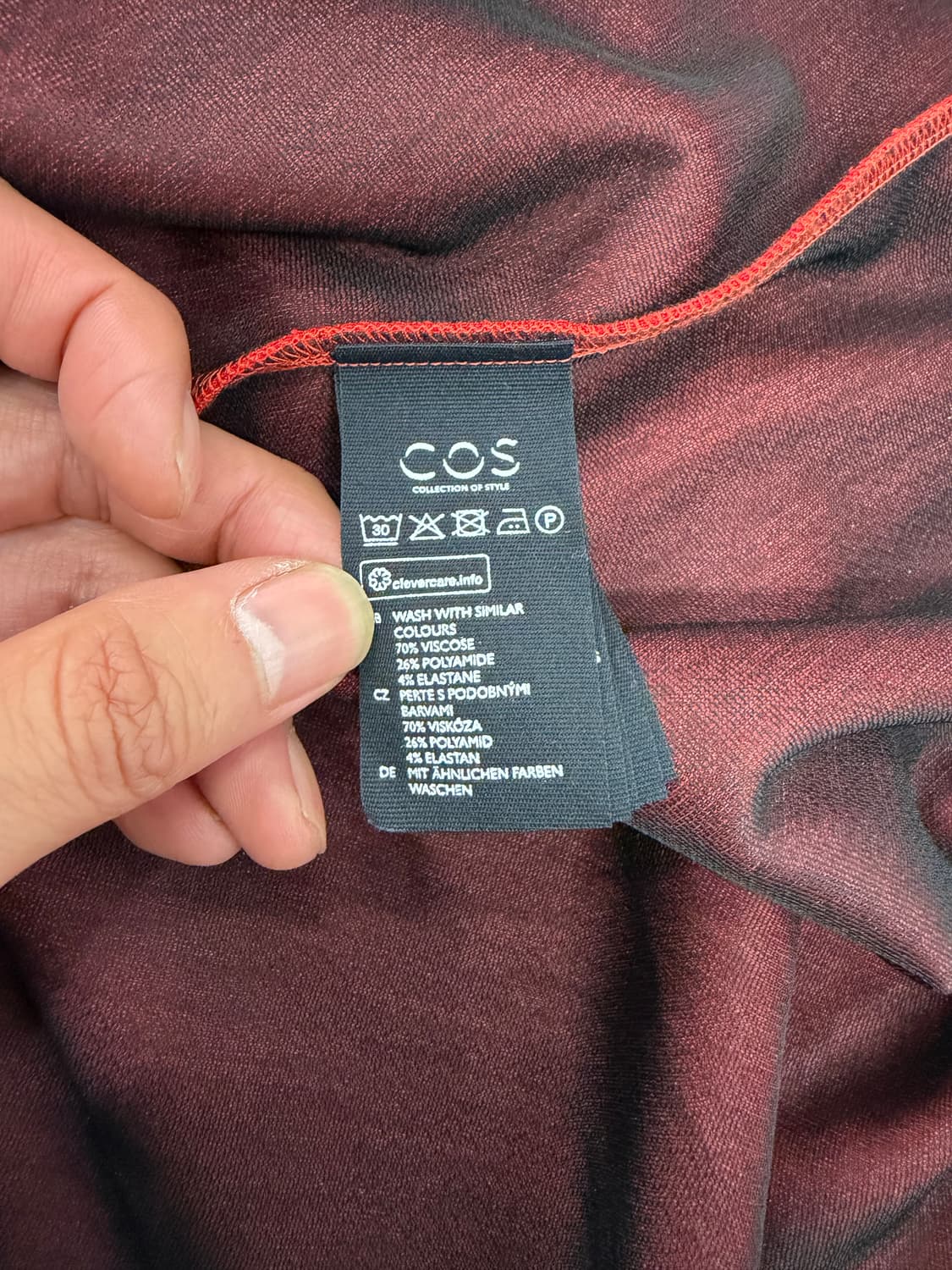 정품) COS 코스 레드 원피스 34 상품이미지8