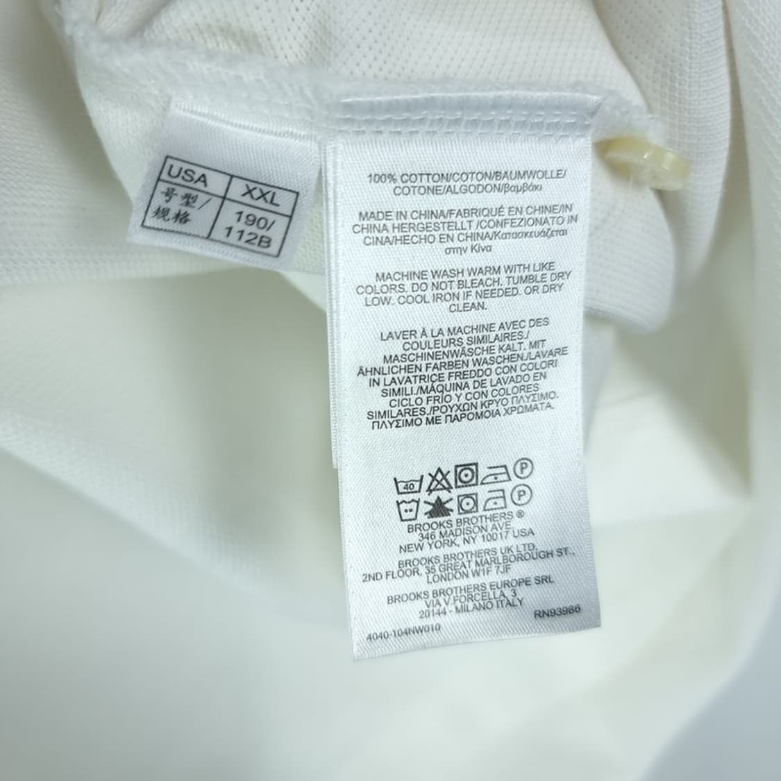[브룩스브라더스] 로고 자수 카라티 화이트 M20260 상품이미지8