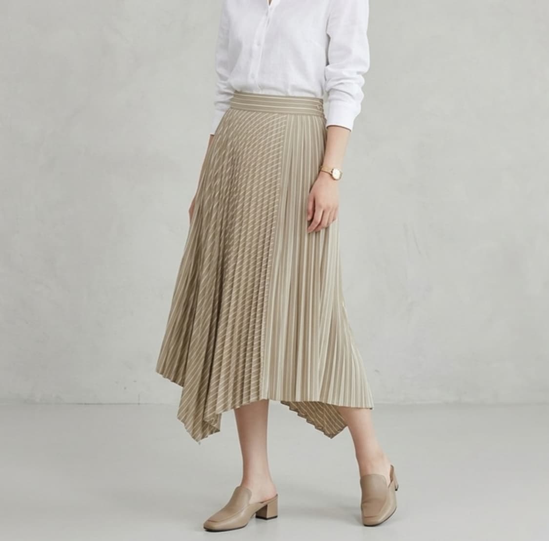 [28]질스튜어트 스트라이프 플리츠 스커트 상품이미지1