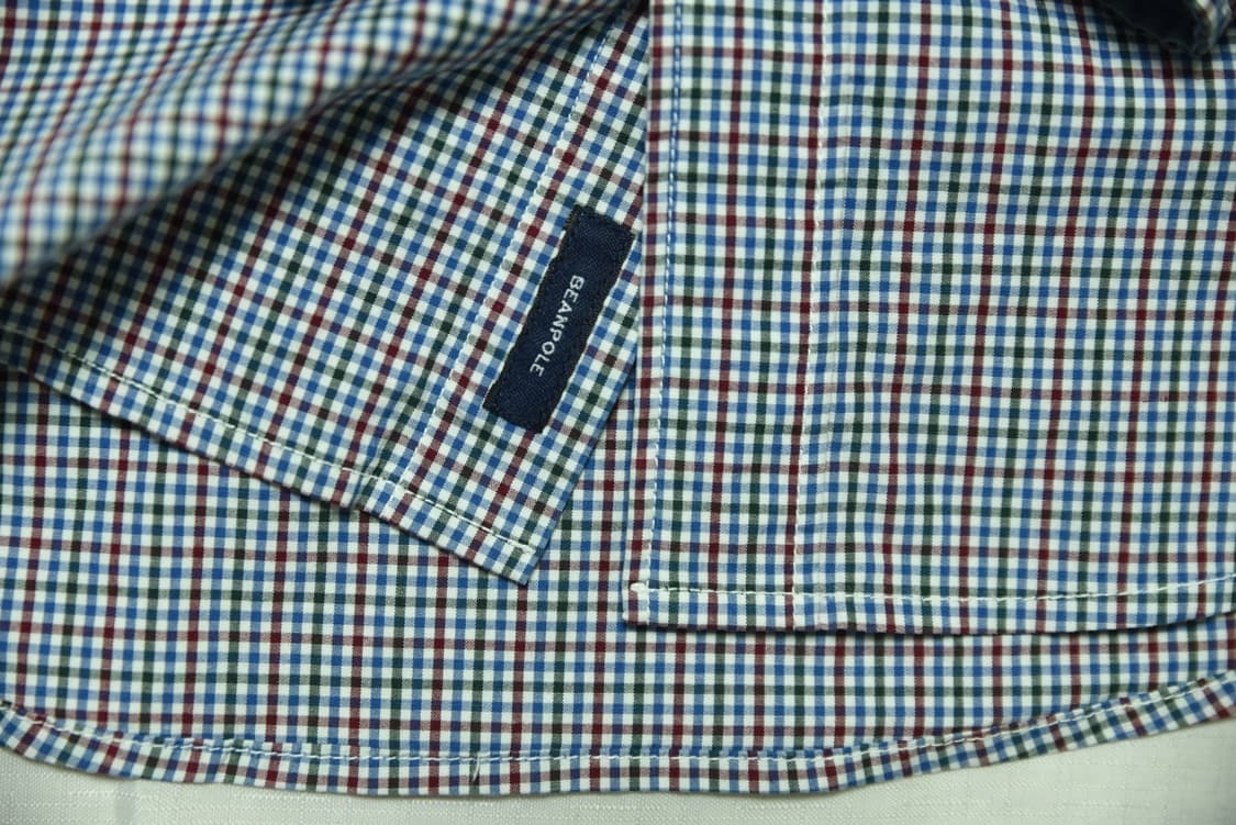 빈폴 슬림핏 체크 셔츠 100 남성용 자수 포인트 캐주얼 셔츠 상품이미지5