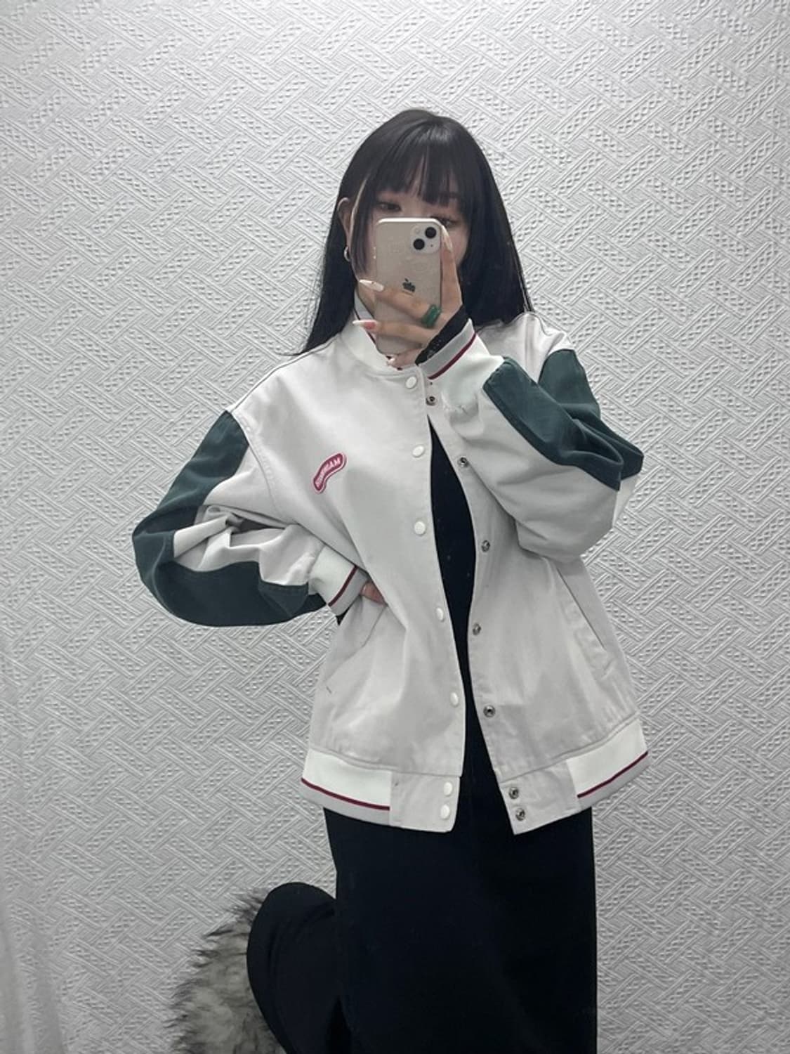 메인부스 레트로 00's 빈티지 배색 바시티 자켓 105 C09381 상품이미지1