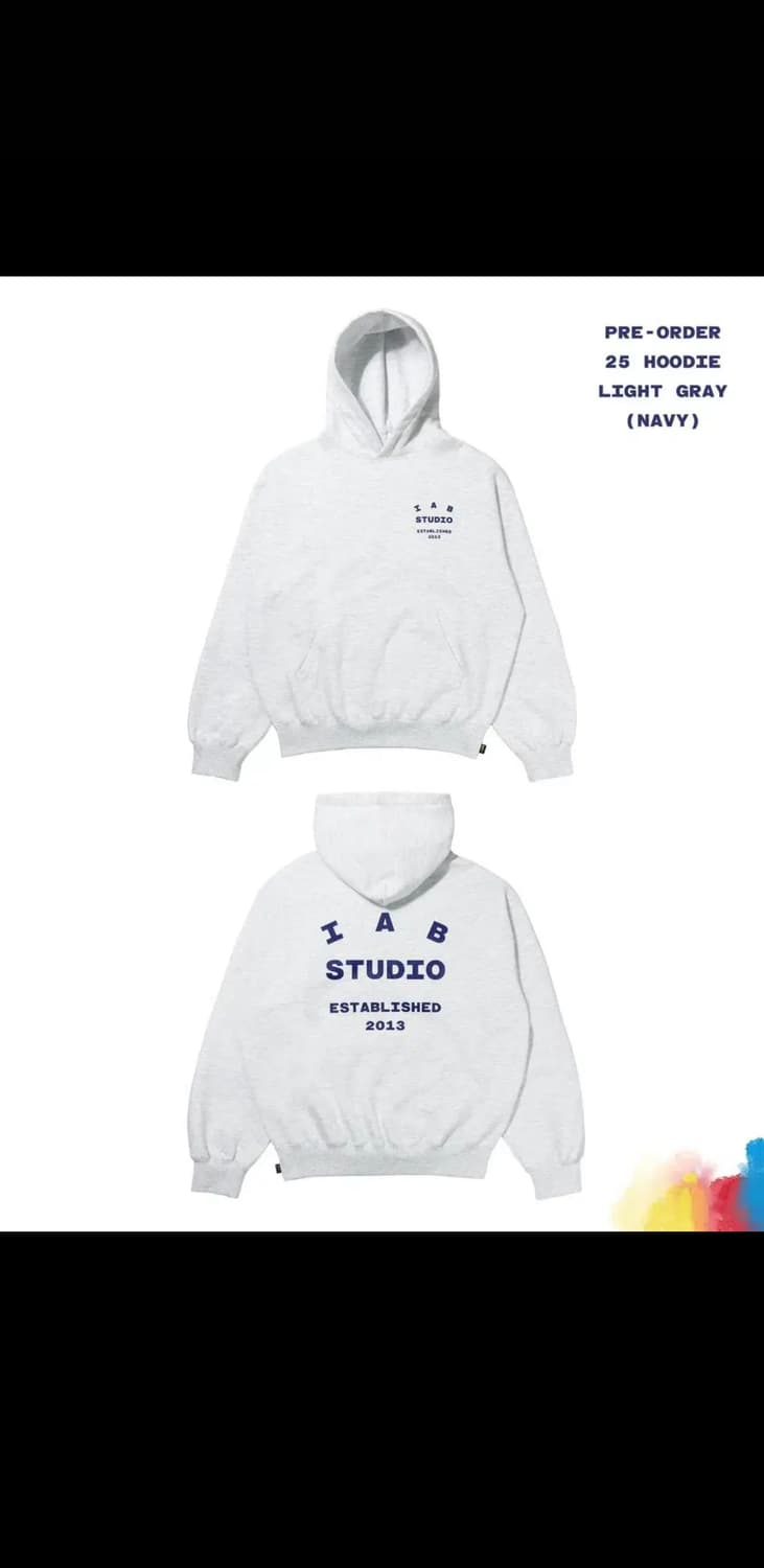 아이앱스튜디오 라이트그레이 후드티 XL 상품이미지1