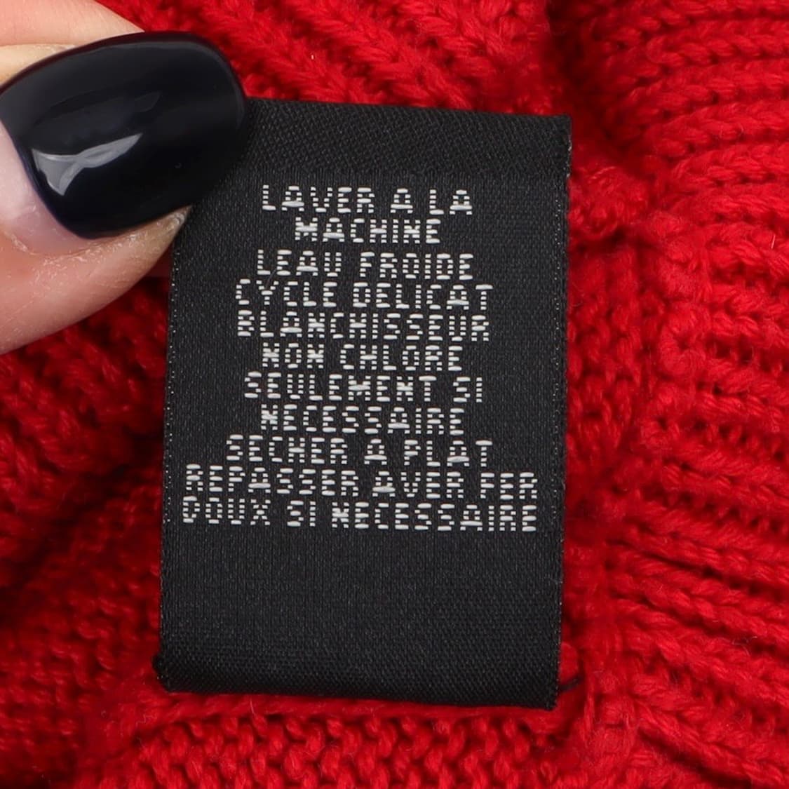 폴로진스 코 레드 코튼 니트 집업 가디건 상품이미지10