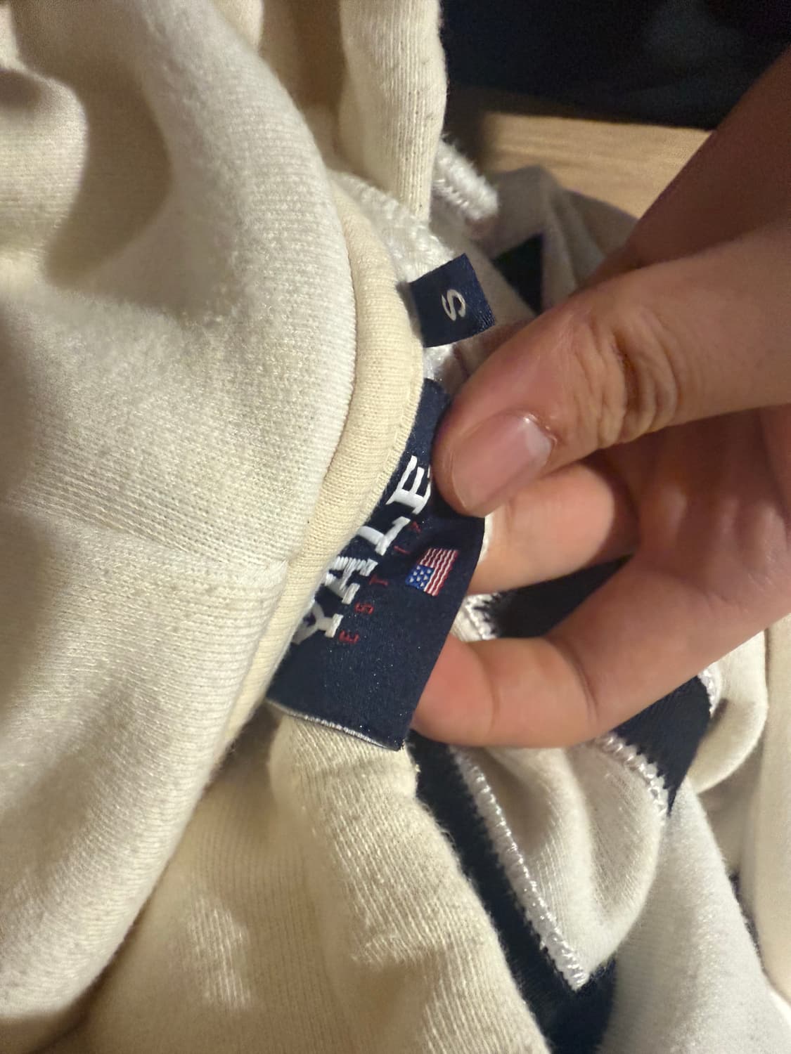 Yale 회색 흰색 후드티 상품이미지4