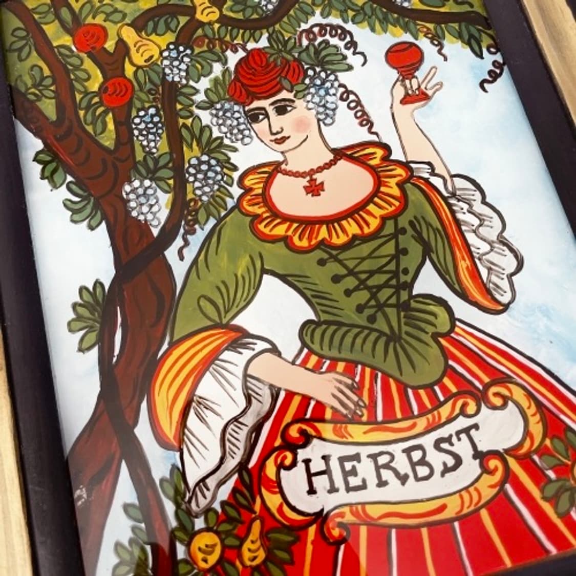 앤틱 독일 핸드페인트 액자세트 상품이미지2