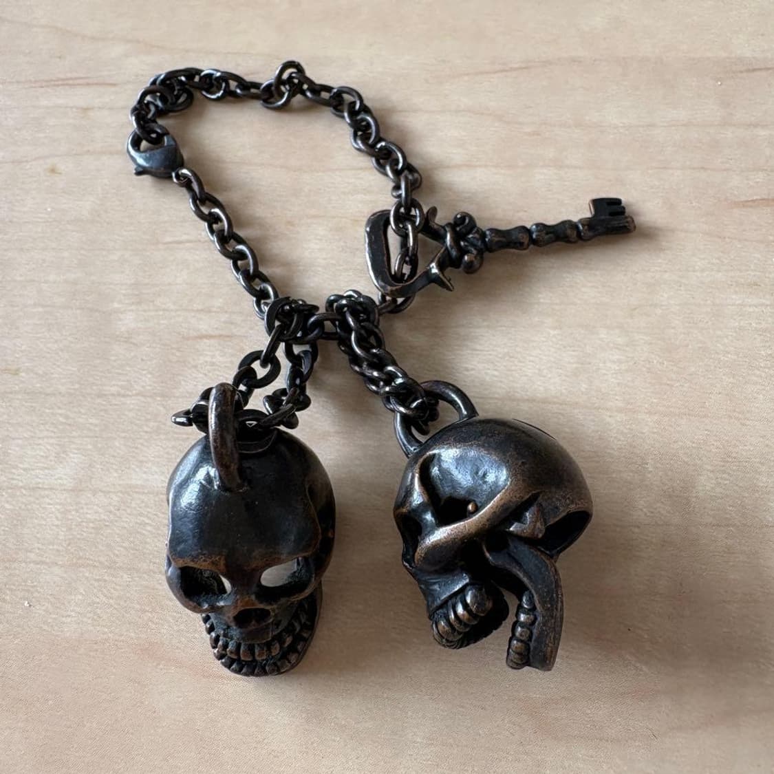 00s 넘버나인 더블 스컬 키체인 상품이미지1