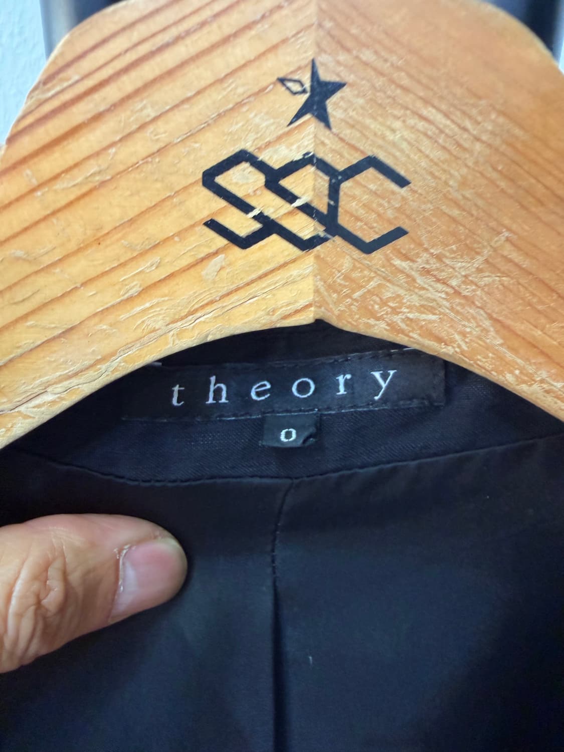 정품) theory 띠어리 블랙 더블 브레스트 자켓 0(55) 상품이미지5