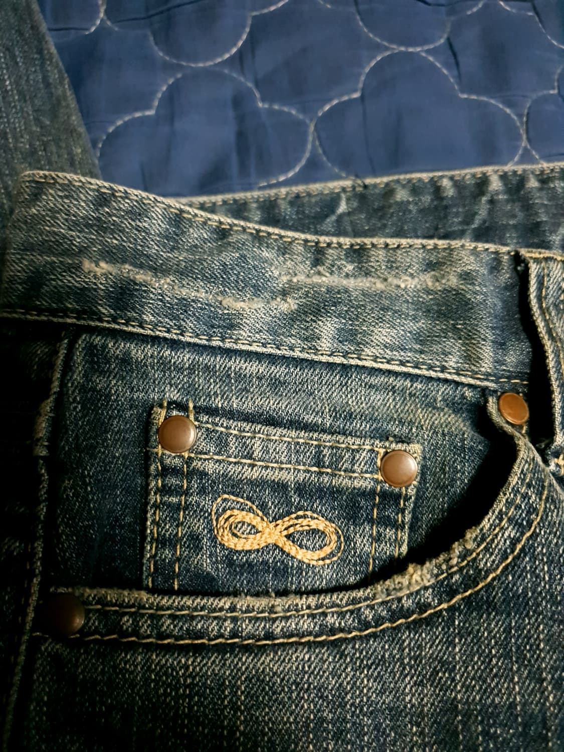 (빈티지) 플랙 KURZ 61C 슬림핏 데미지워싱 스트레치 데님진(30) 상품이미지2