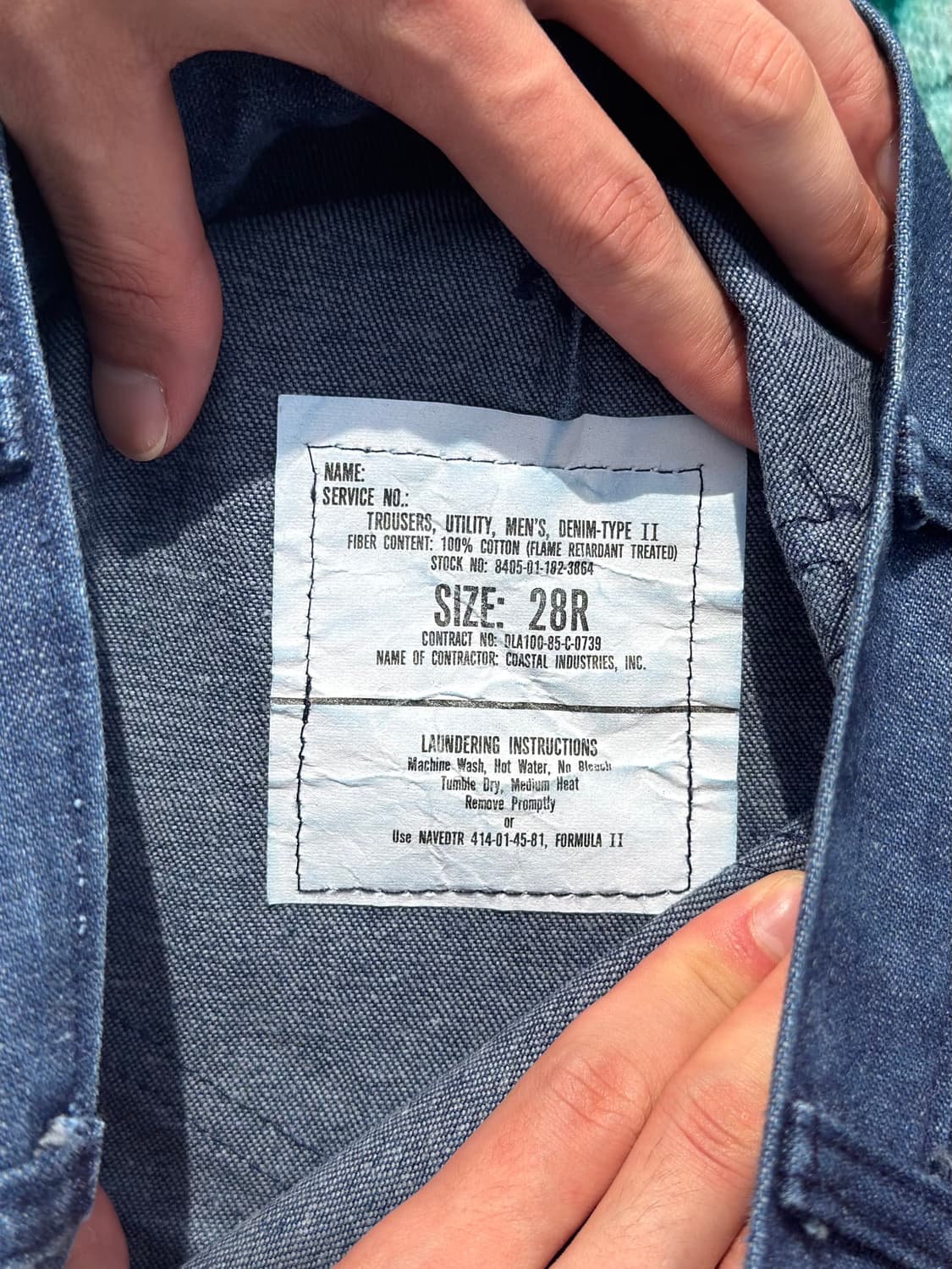 80s USN denim utility pants (28R) 상품이미지9