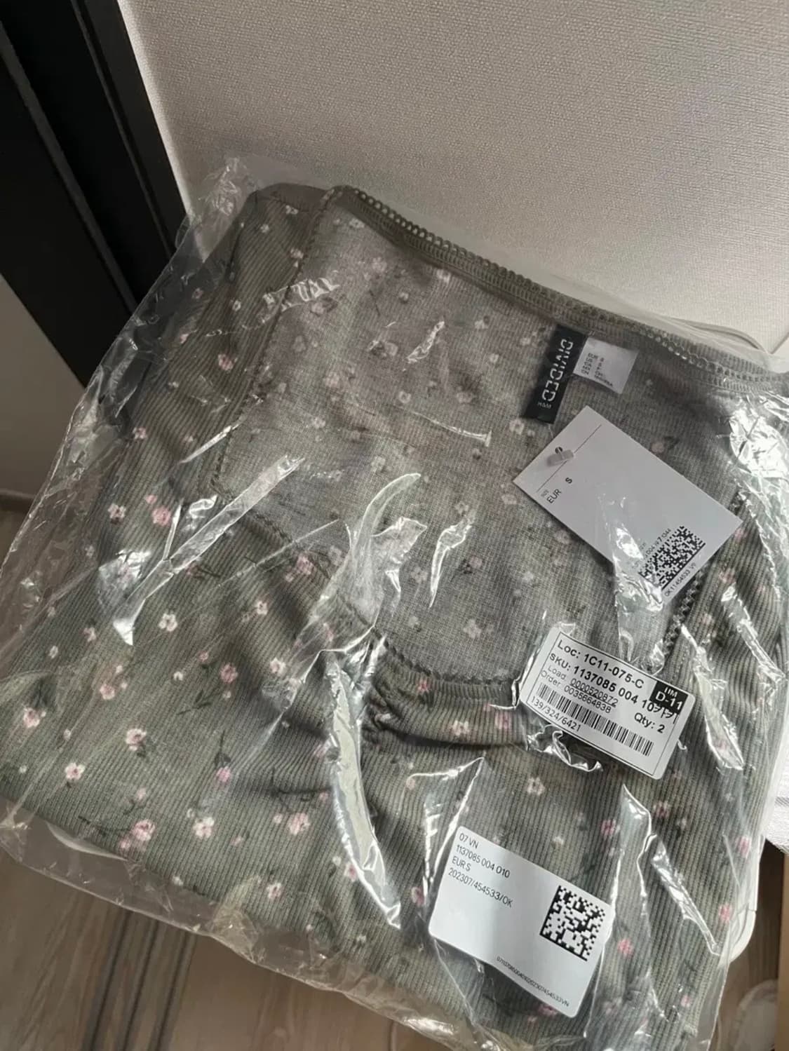 H&M 플로랄 바디콘 원피스 s 새상품 상품이미지5