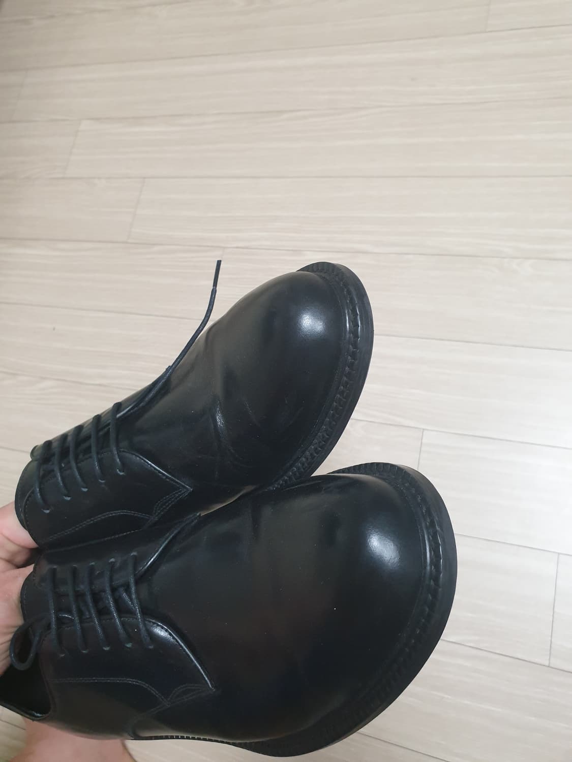 mmrd 검정색 남성용 가죽 더비슈즈(285E) 상품이미지6