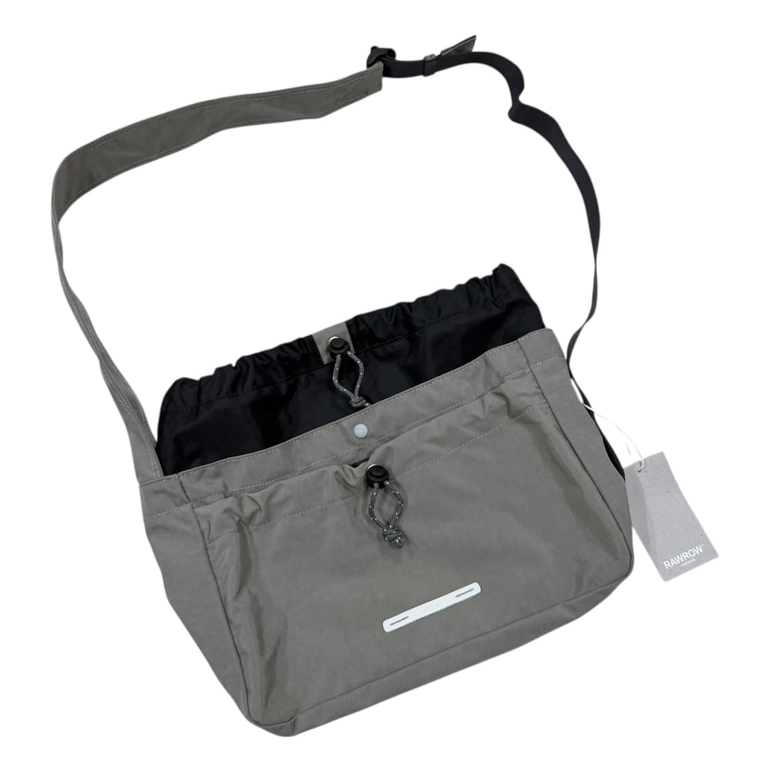 로우로우 나일론 복조리 스트링 포켓 크로스백 가방 그레이 상품이미지2