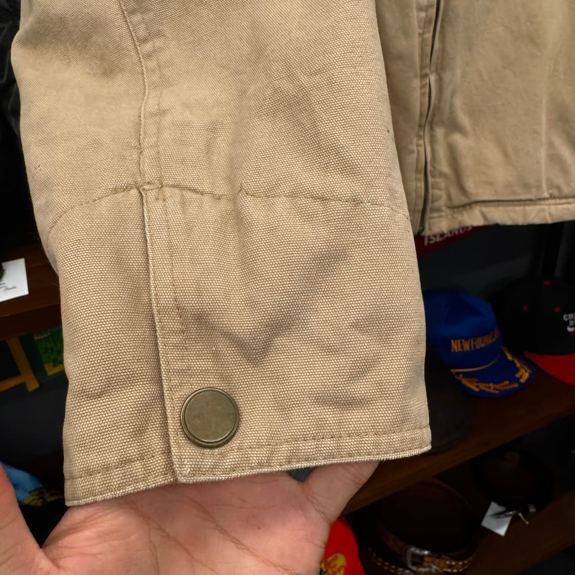 90s 빈티지 Moose 프린팅 블랭킷 라이닝 워크 디트로이트 자켓 상품이미지5