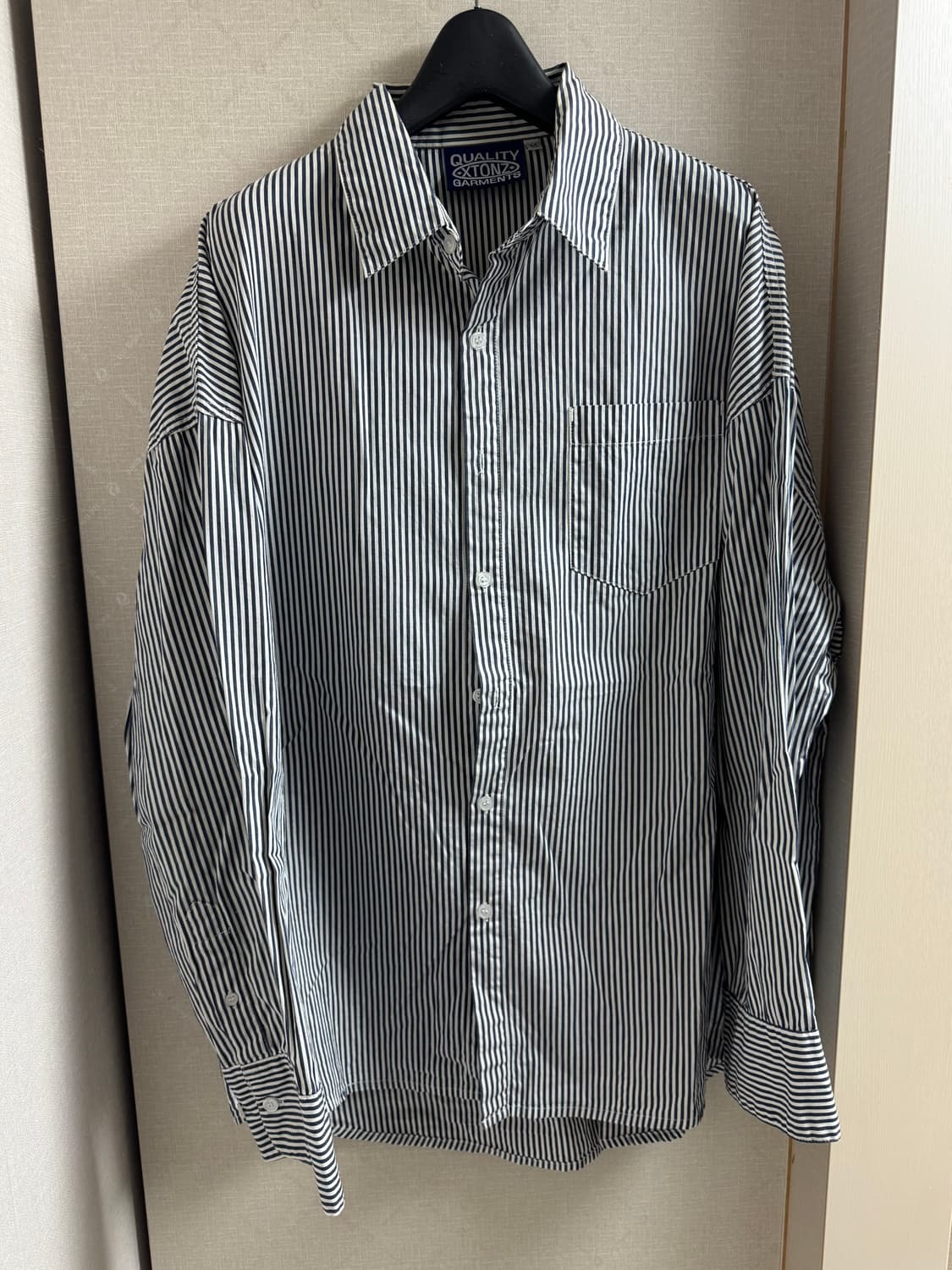 엑스톤즈/스트라이프 셔츠/ M 상품이미지1